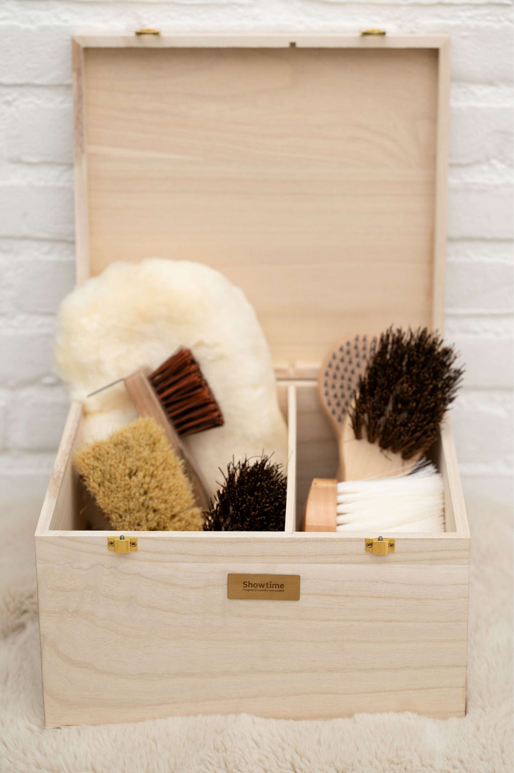 Showtime Grooming Box Luxe met borstels Beige