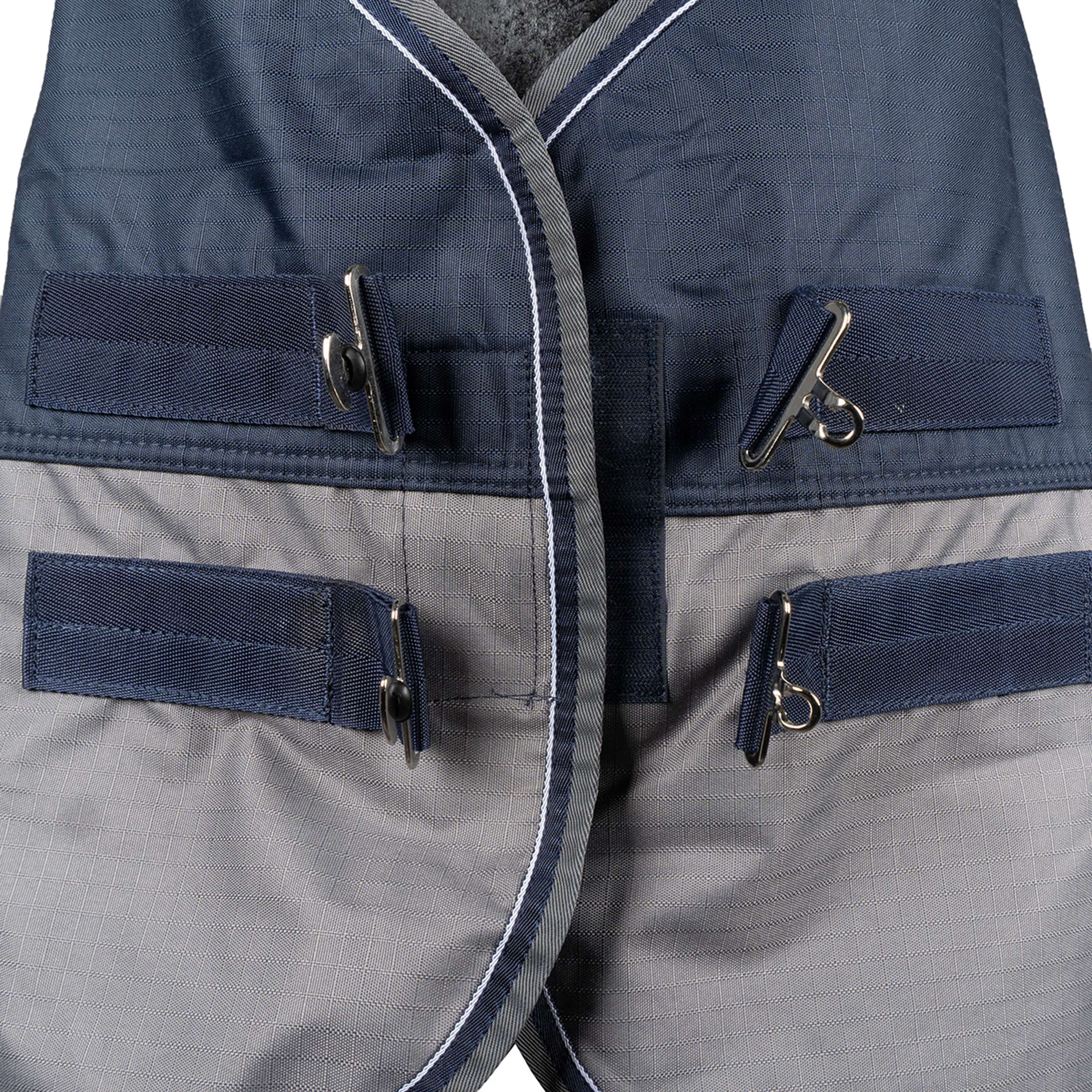 EQUITHÈME Outdoor Rug Tyrex 600 D Polar Fleece 0g Marine Blue/Grey