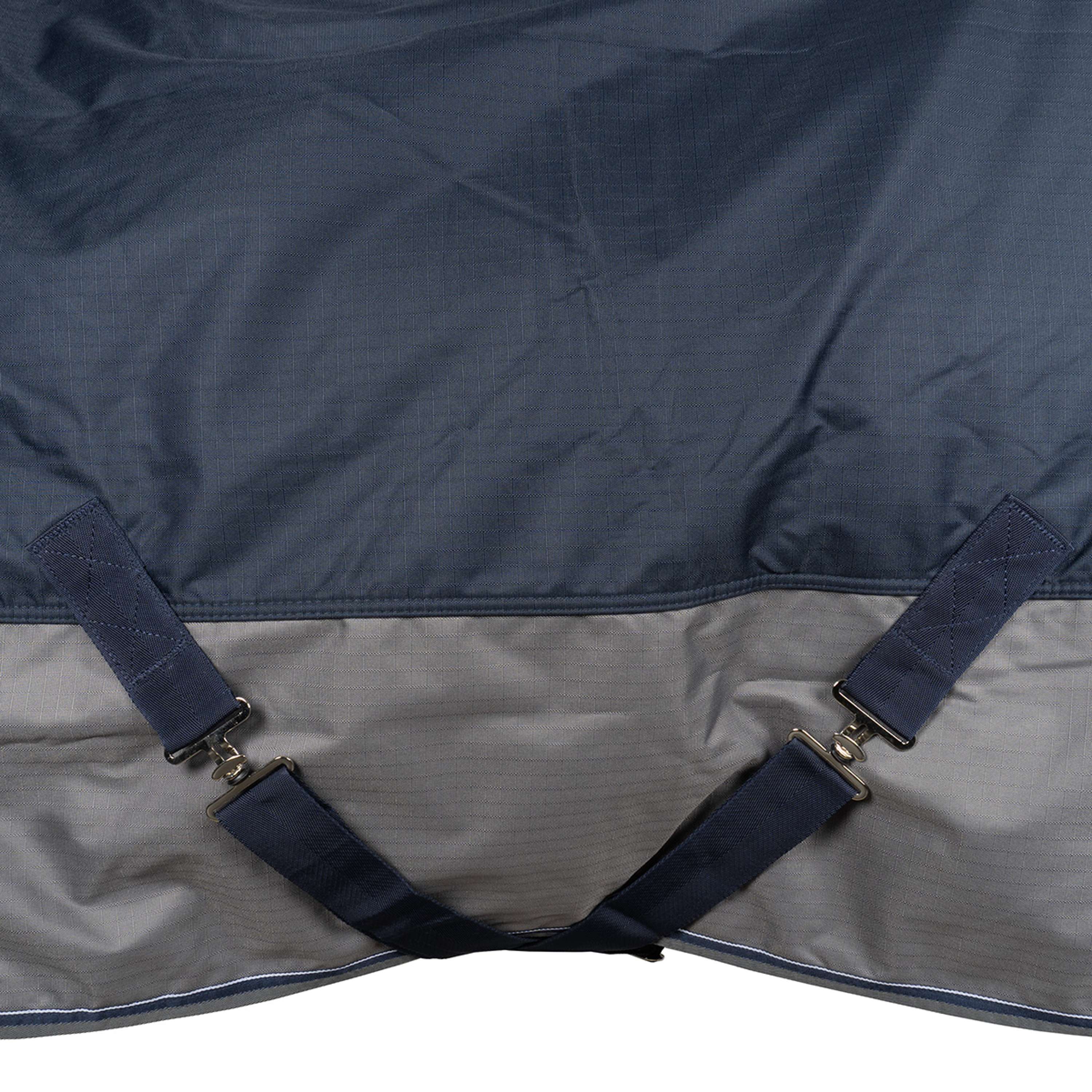 EQUITHÈME Outdoor Rug Tyrex 600 D Polar Fleece 0g Marine Blue/Grey