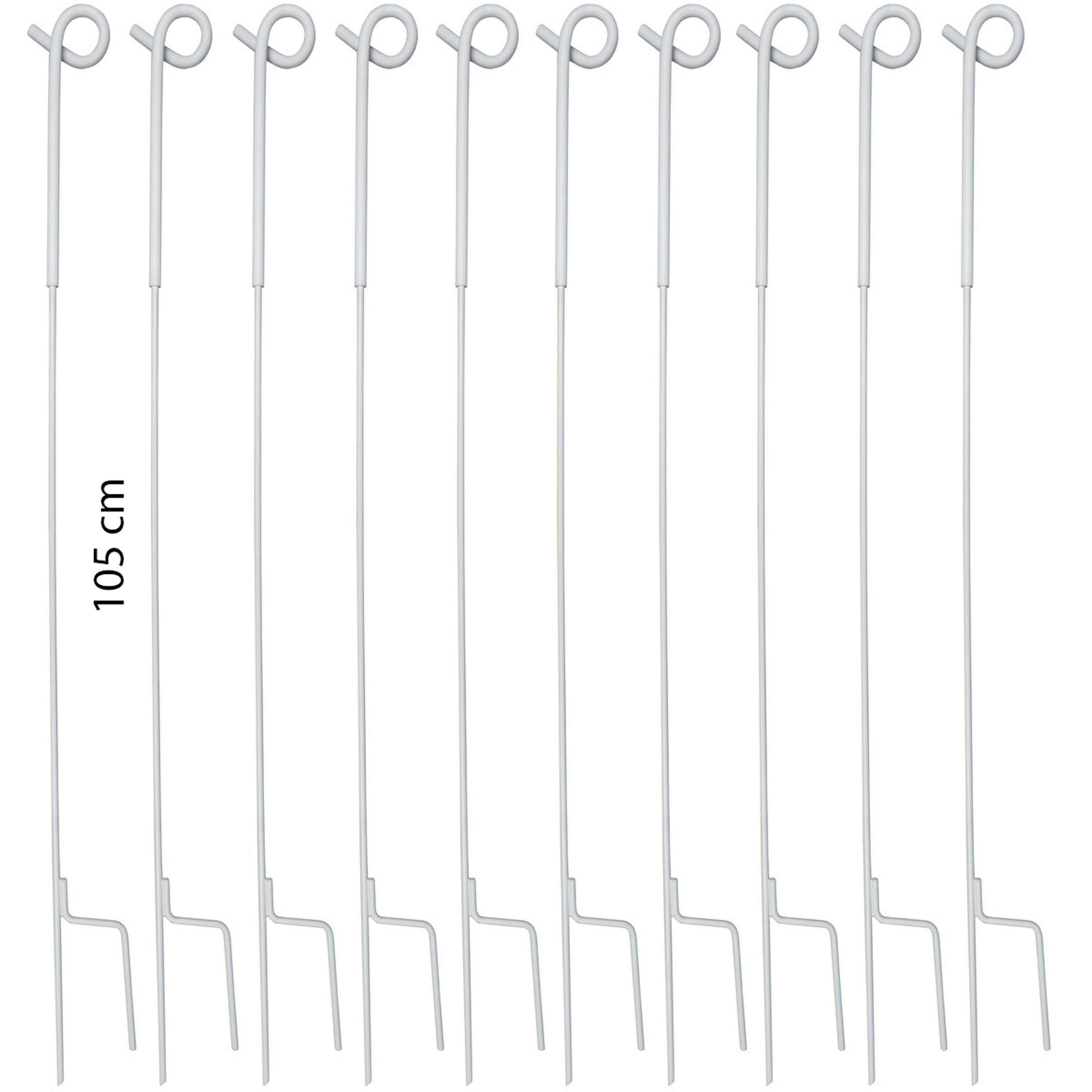 Agradi Power Pigtail Post 10 Pieces 105cm White