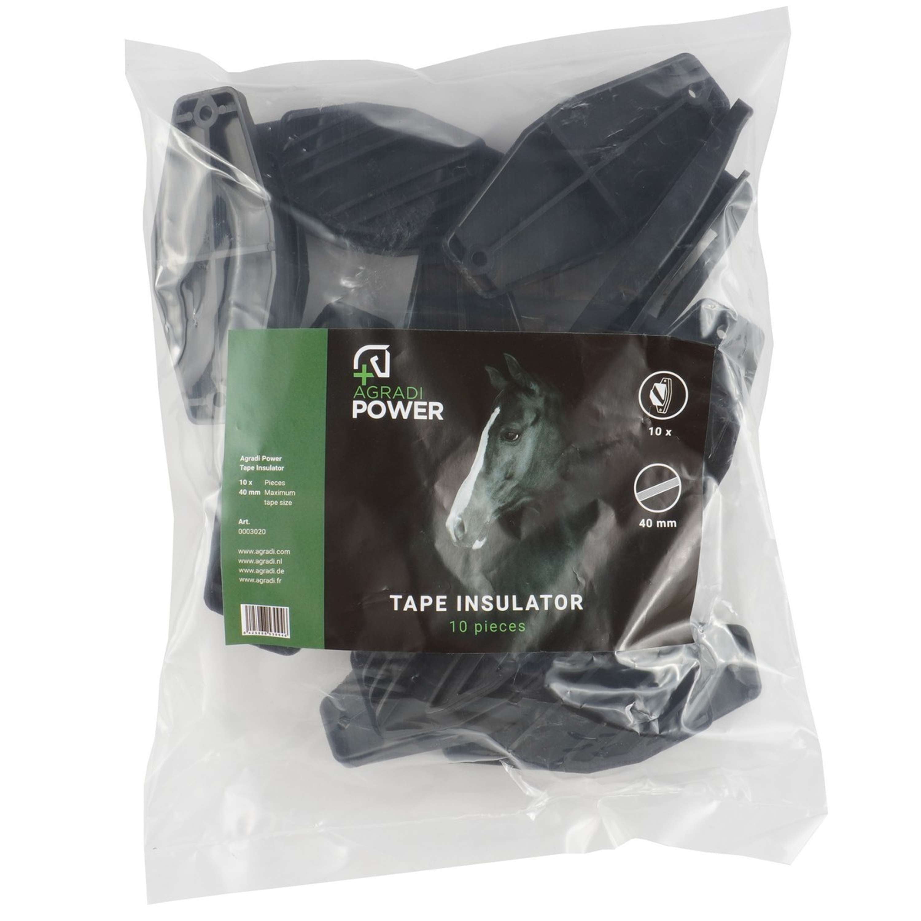 Agradi Power Insulator for Tapes 10 Pieces Black