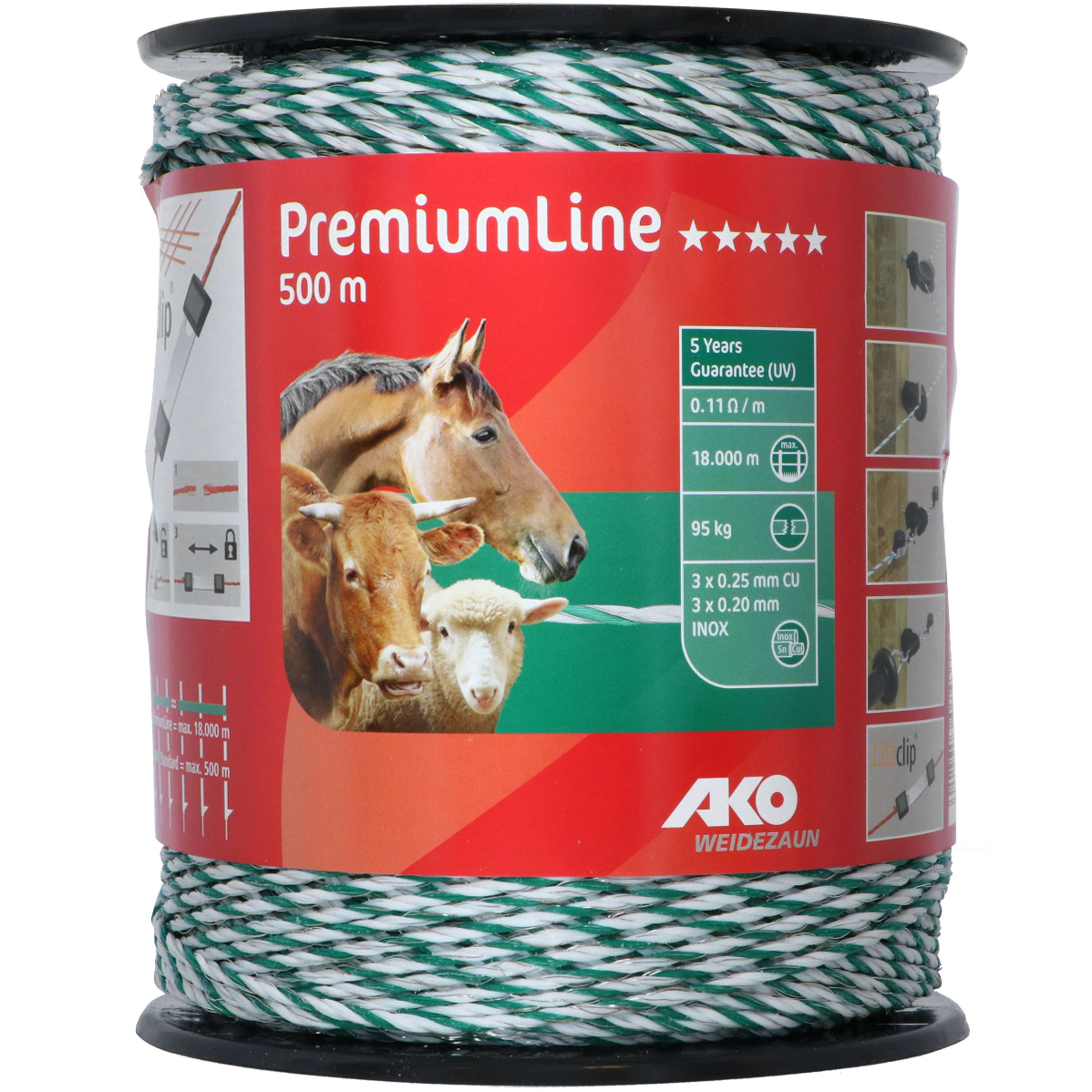 Ako Polywire PremiumLine White/Green