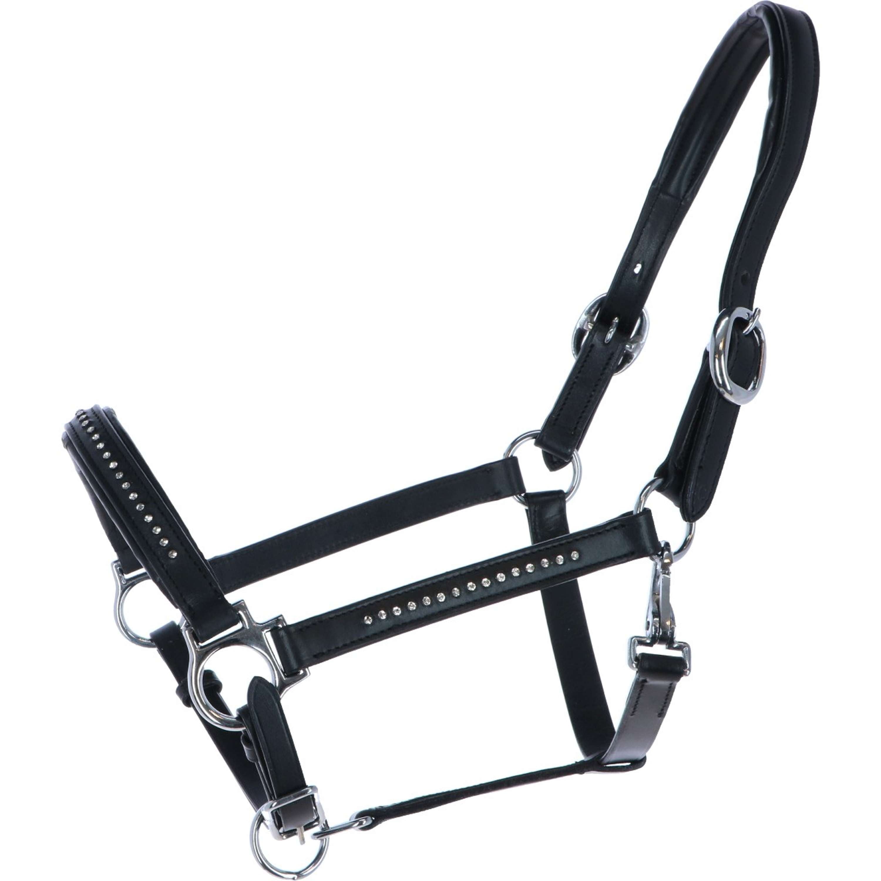 Harry's Horse Halter Finesse Crystal Leather Black