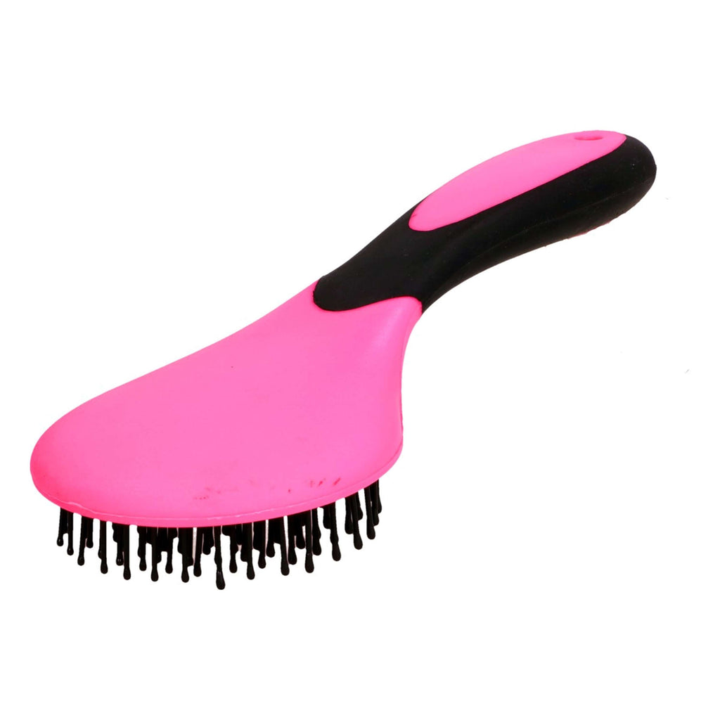 Ezi-groom by Shires Mane & Tail Brush Bright Pink
