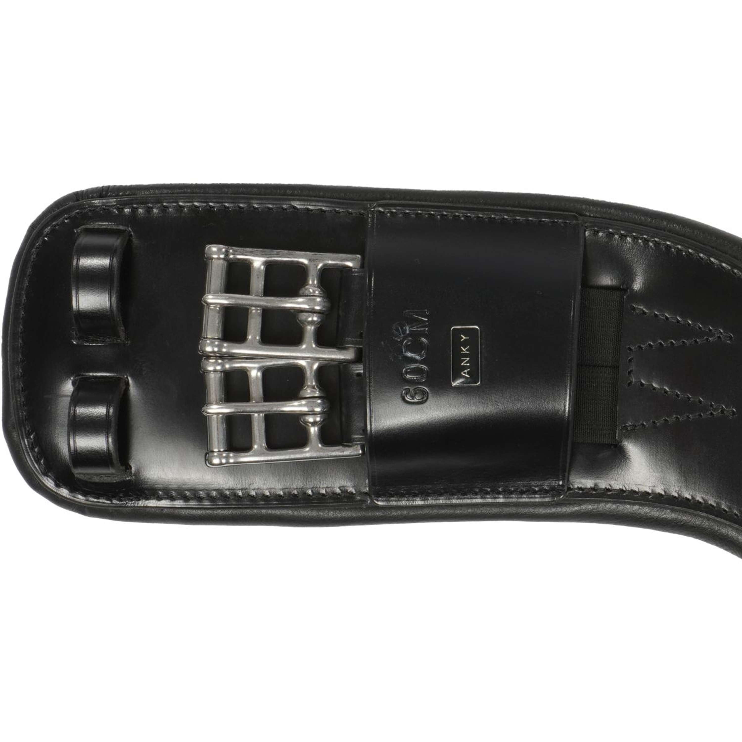 ANKY Girth Leather Dressage Anatom. 2-Side Elast. Black