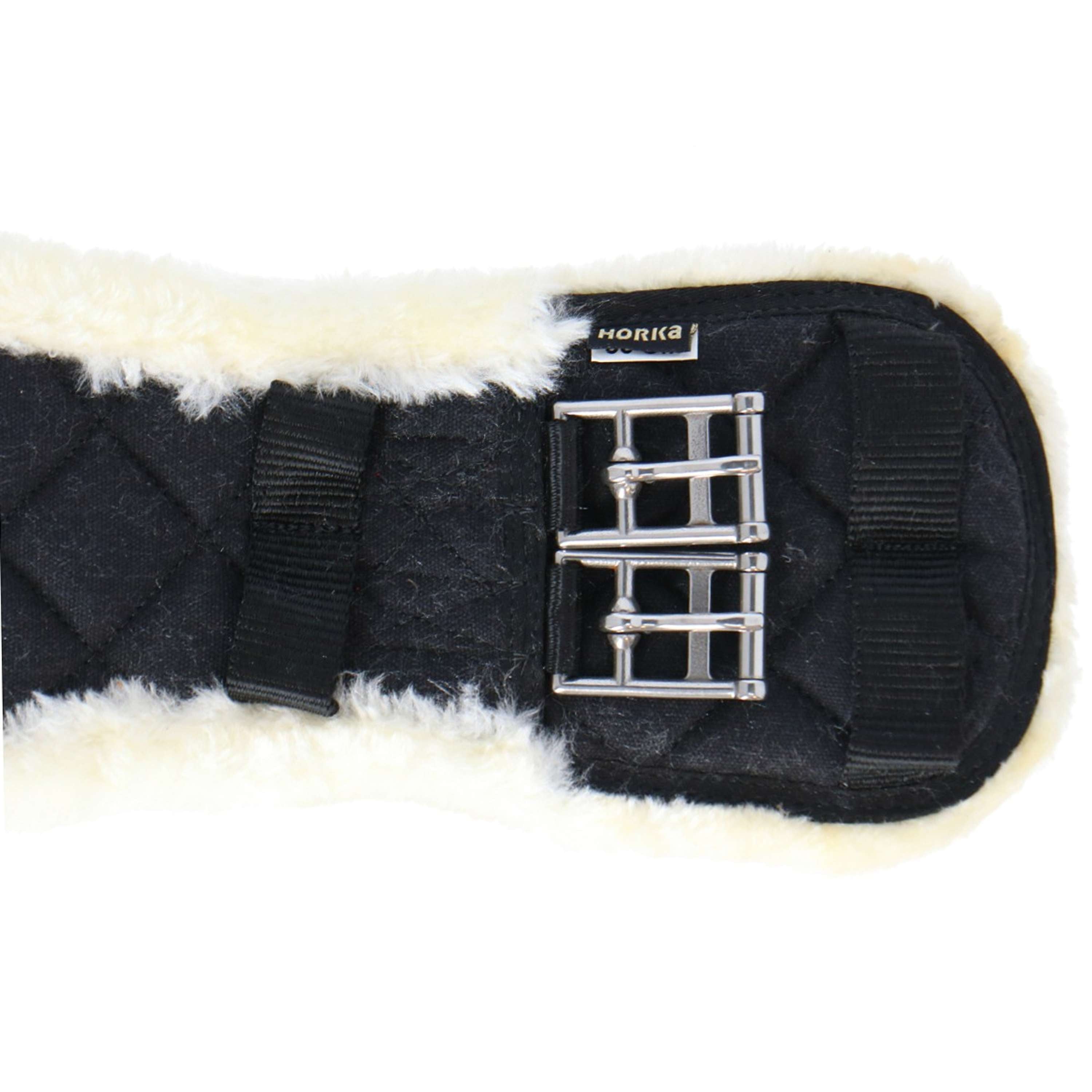 HORKA Girth Textiles with Fur Black