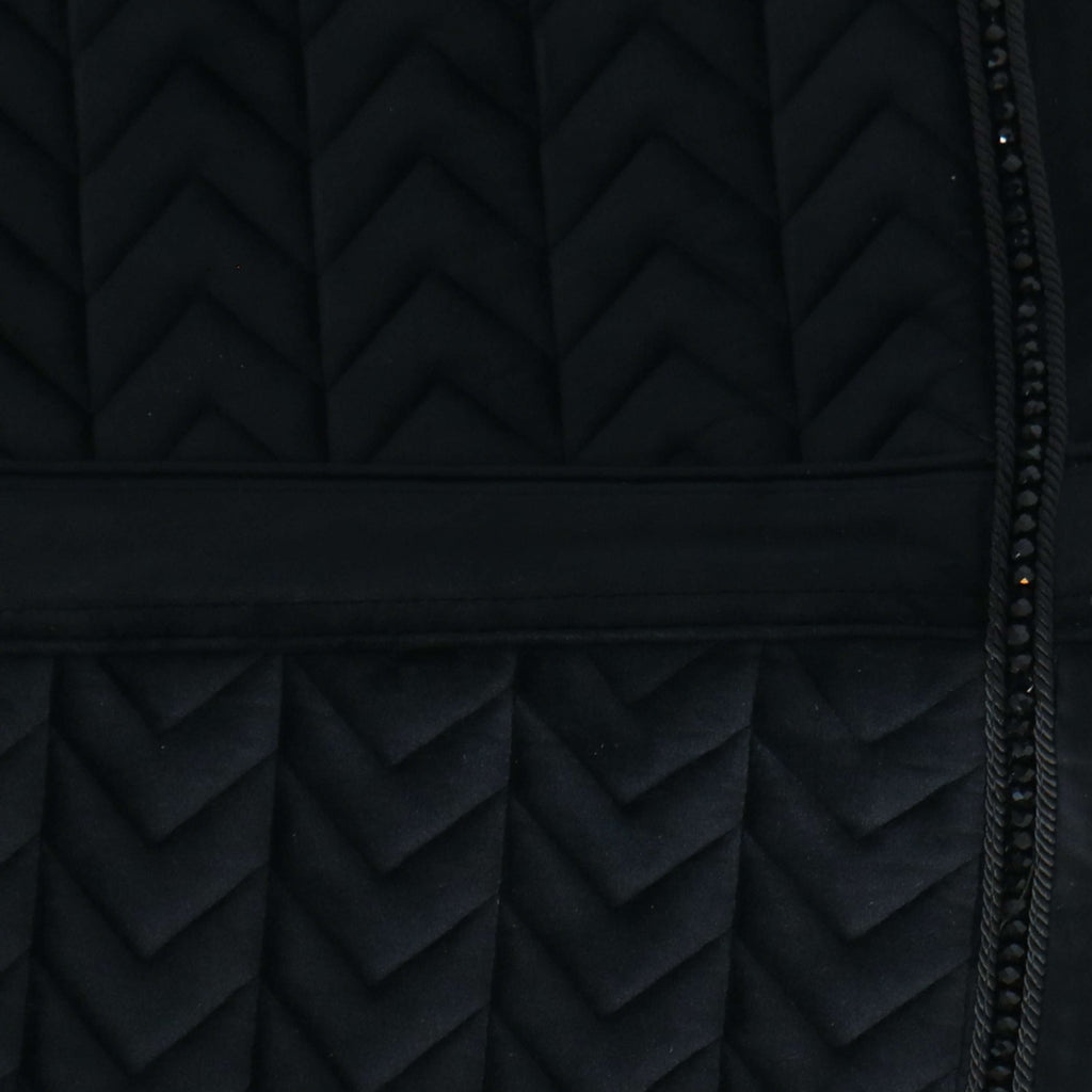 Kentucky Saddlepad Velvet Pearls Jumping Black