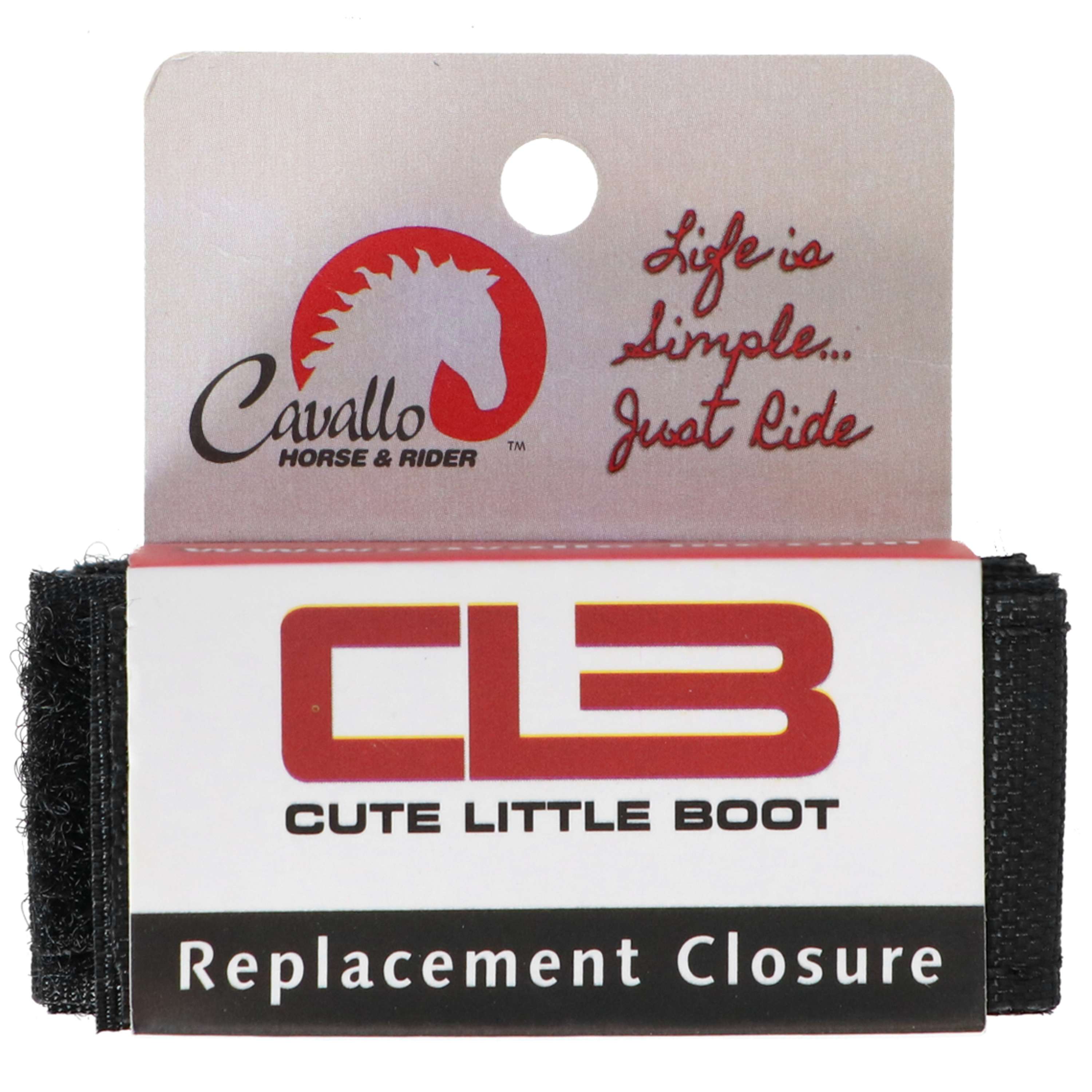 F.R.A. Cavallo Horse & Rider Velcro CLB for Hoofboots Black
