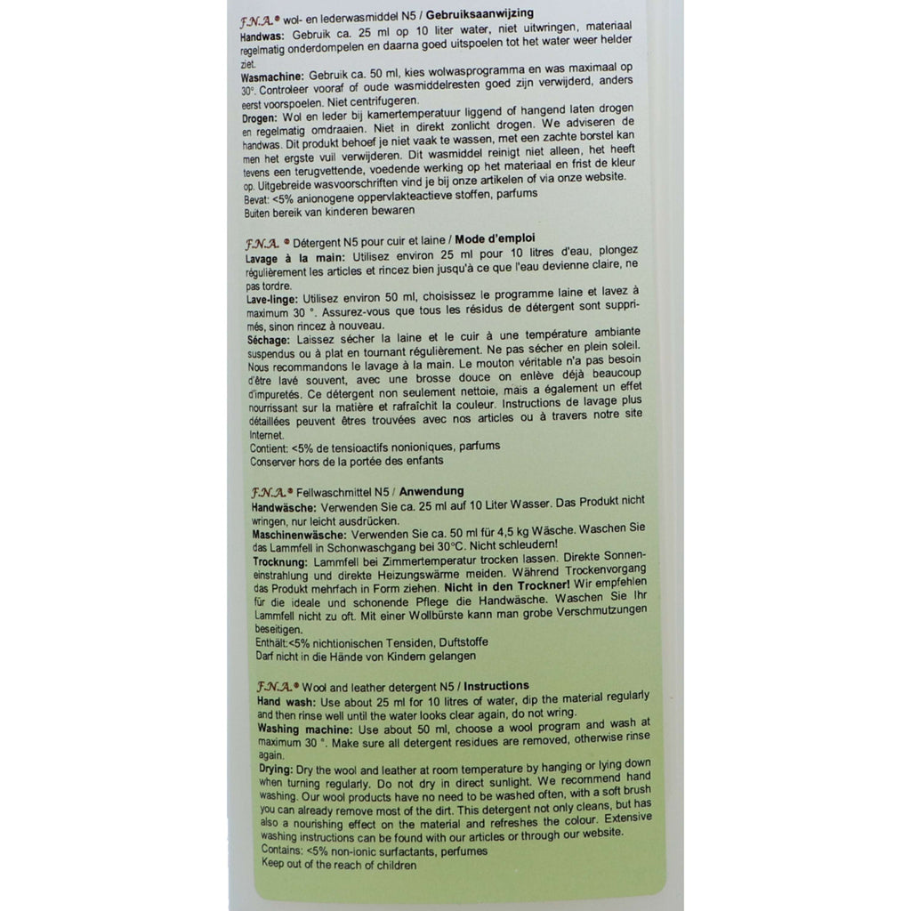 F.N.A. Leather and Wool Detergent N5