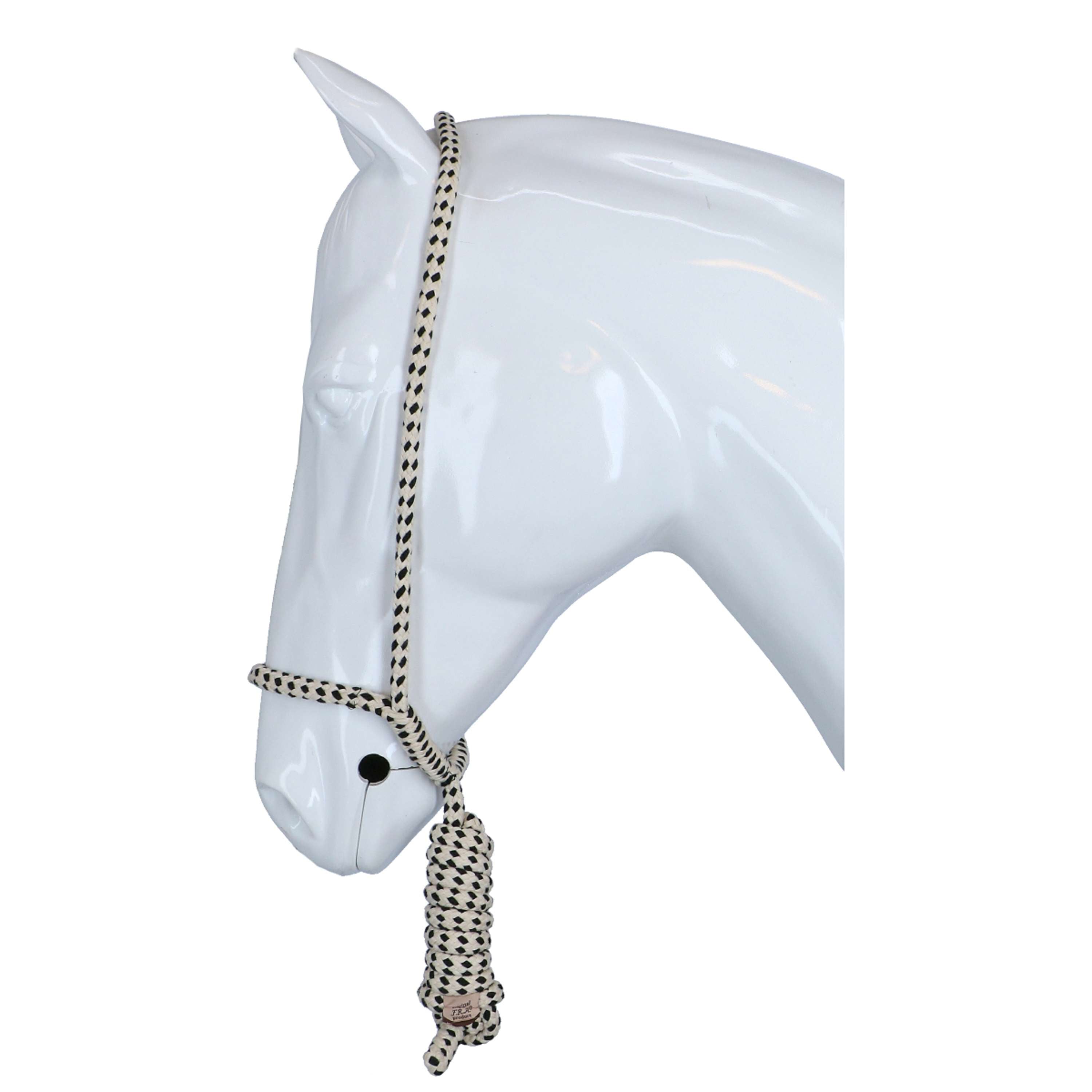 F.R.A. Lead Halter Shiraz with Attached Lead Rope Natural/Black