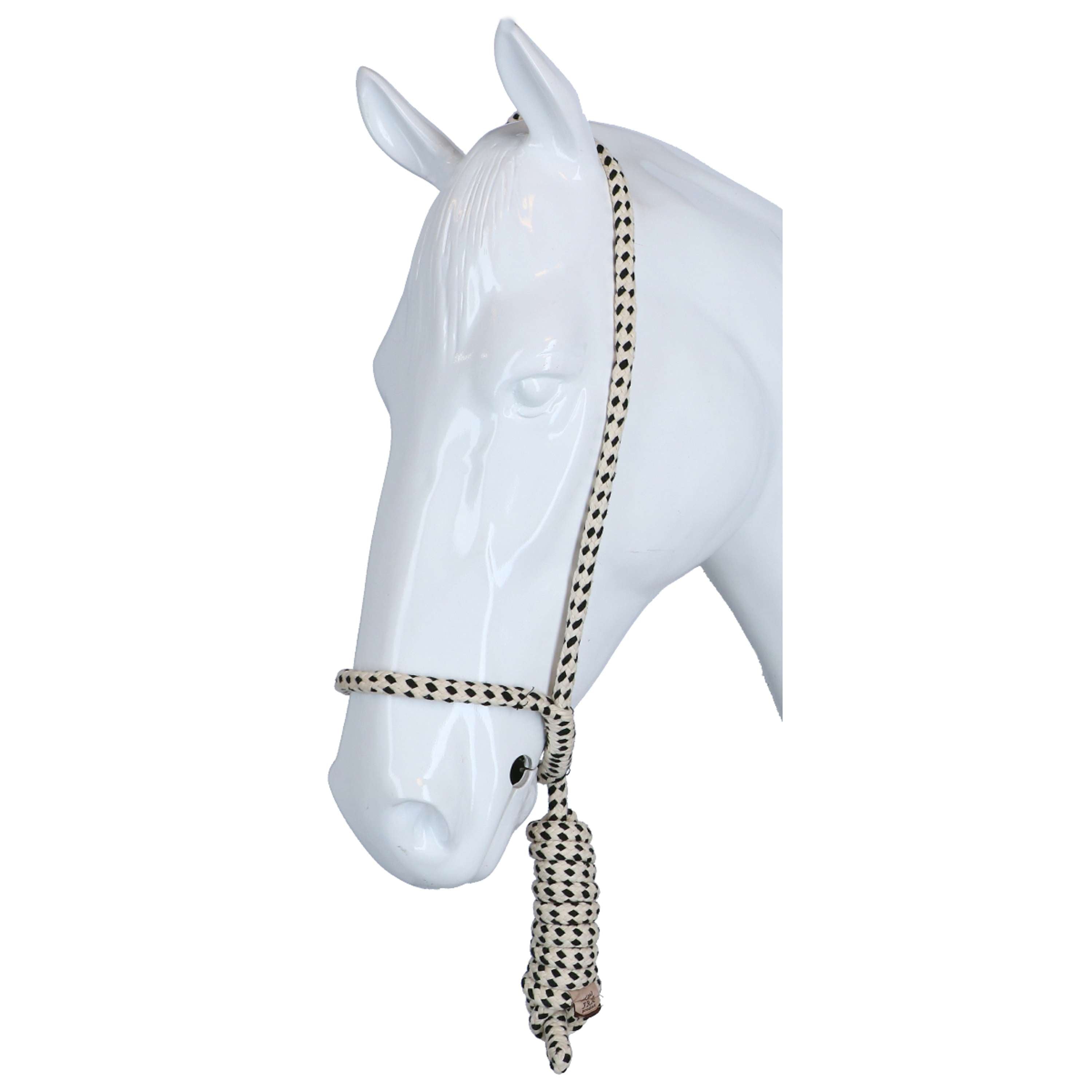 F.R.A. Lead Halter Shiraz with Attached Lead Rope Natural/Black