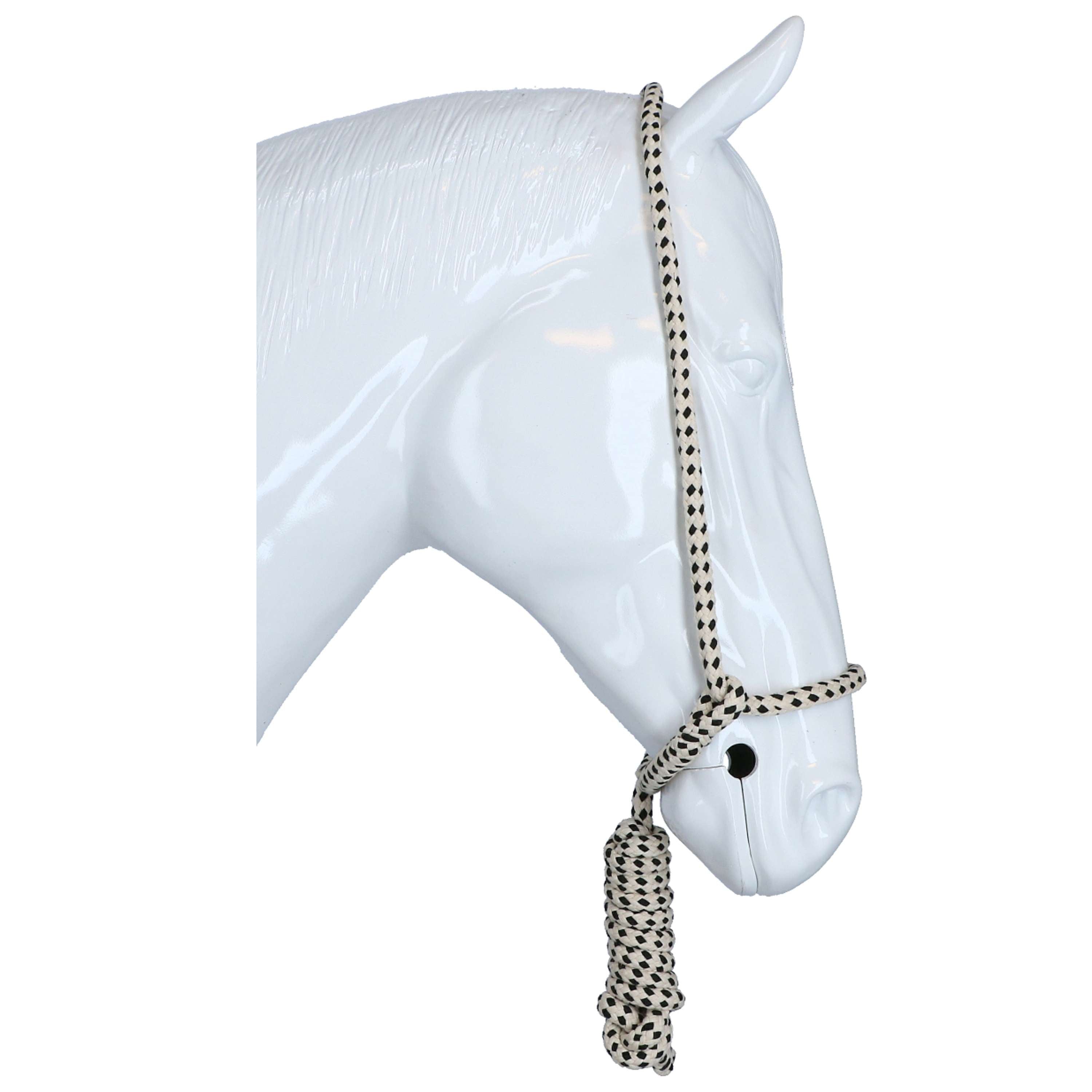 F.R.A. Lead Halter Shiraz with Attached Lead Rope Natural/Black