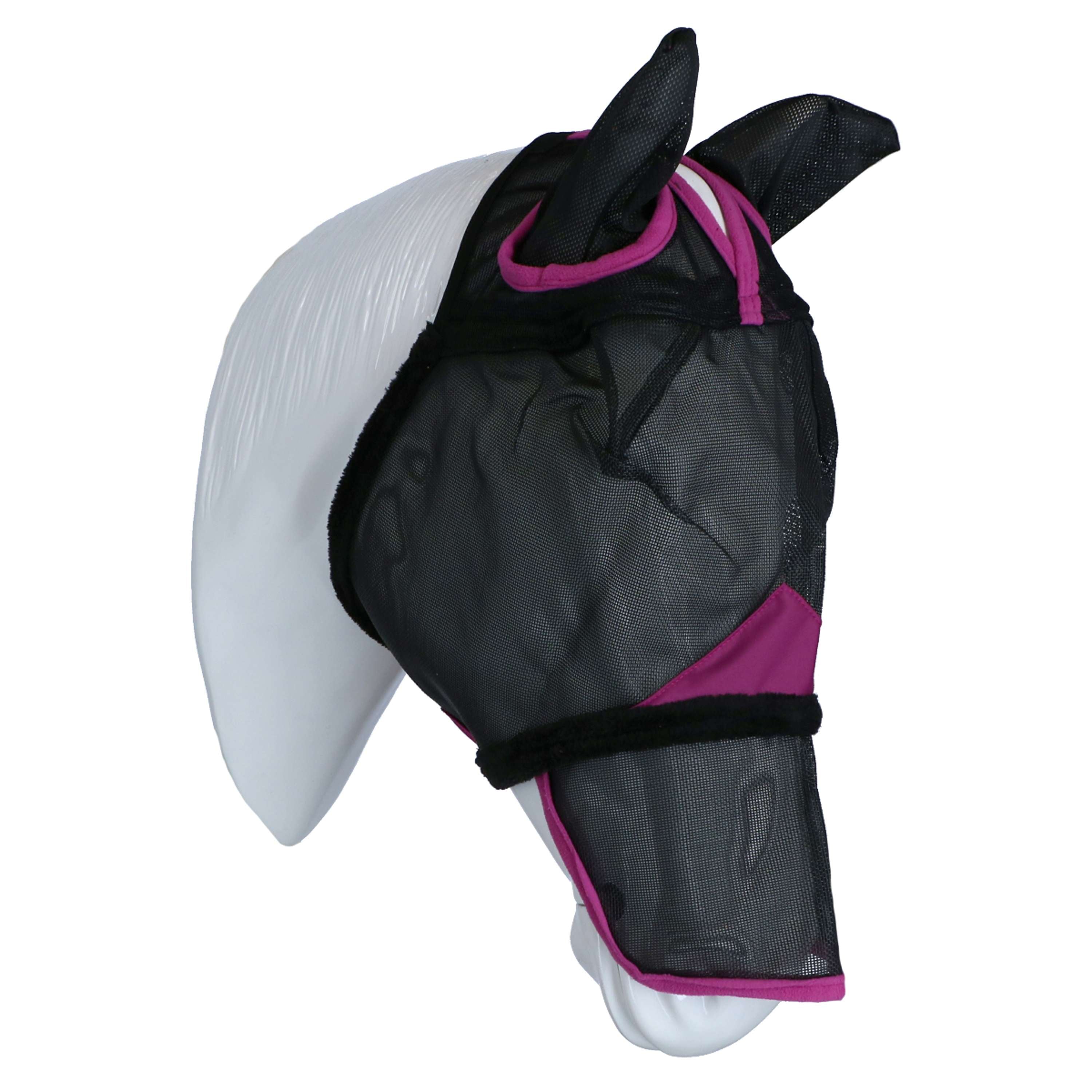 WeatherBeeta Fly Mask ComFiTec Deluxe Durable Mesh with Ears and Nose Black/Purple