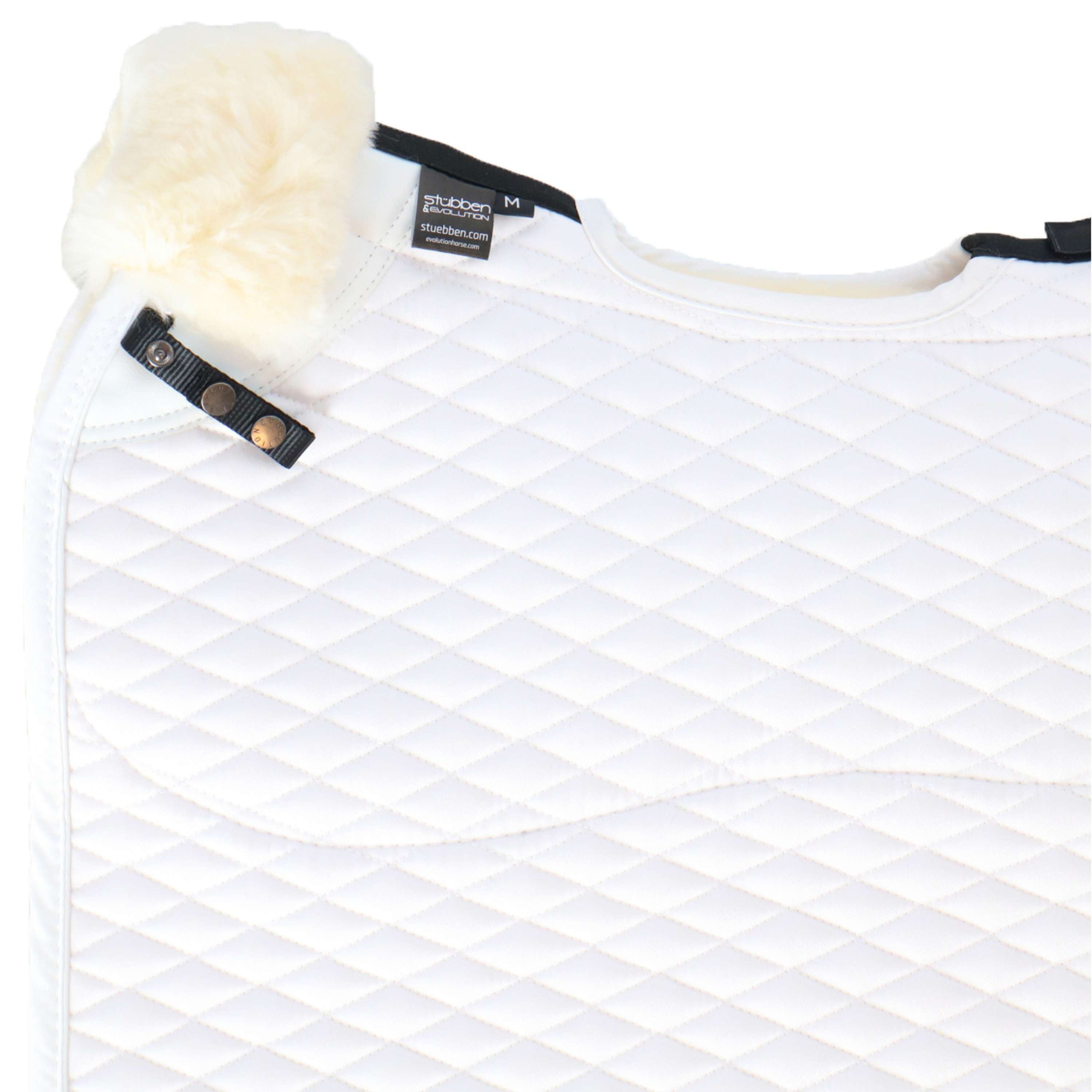 Stübben Saddlepad Streamline Dressage Lambskin White