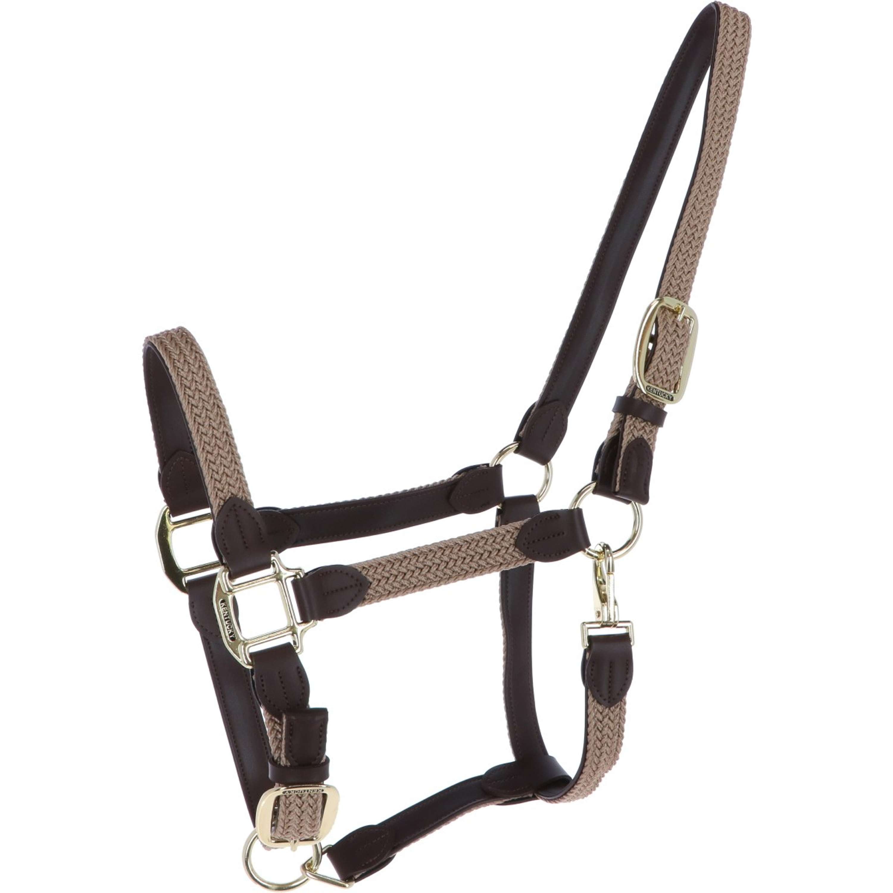 Kentucky Halter Braided Nylon Beige