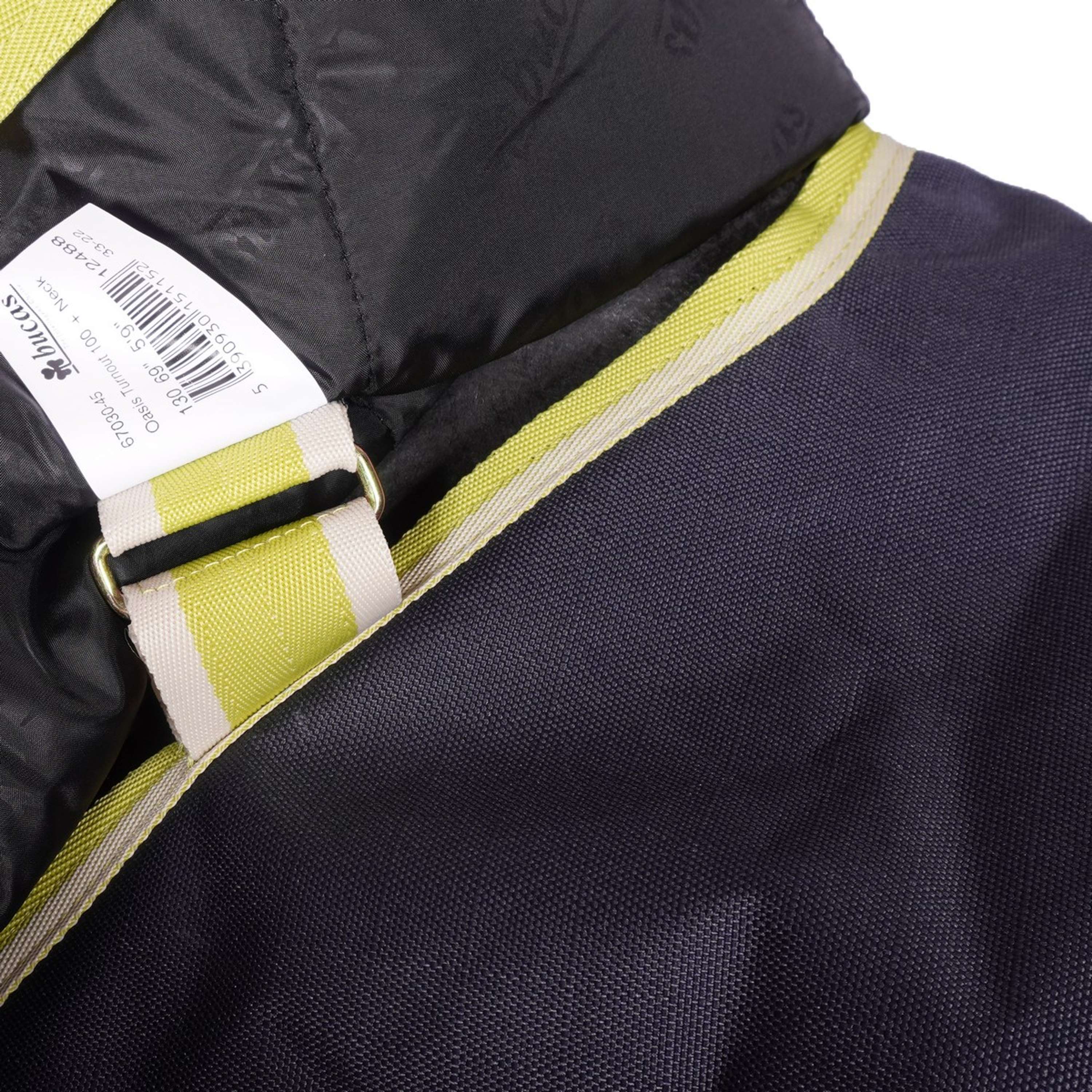Bucas Oasis Turnout Neck 200g Dark Grey/Lime