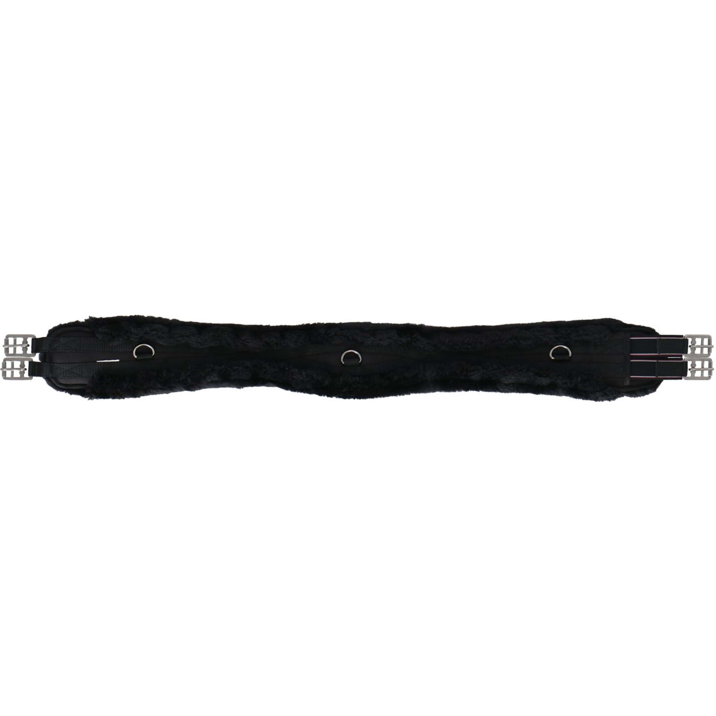 Covalliero Saddle Girth Faux Fur Long Black