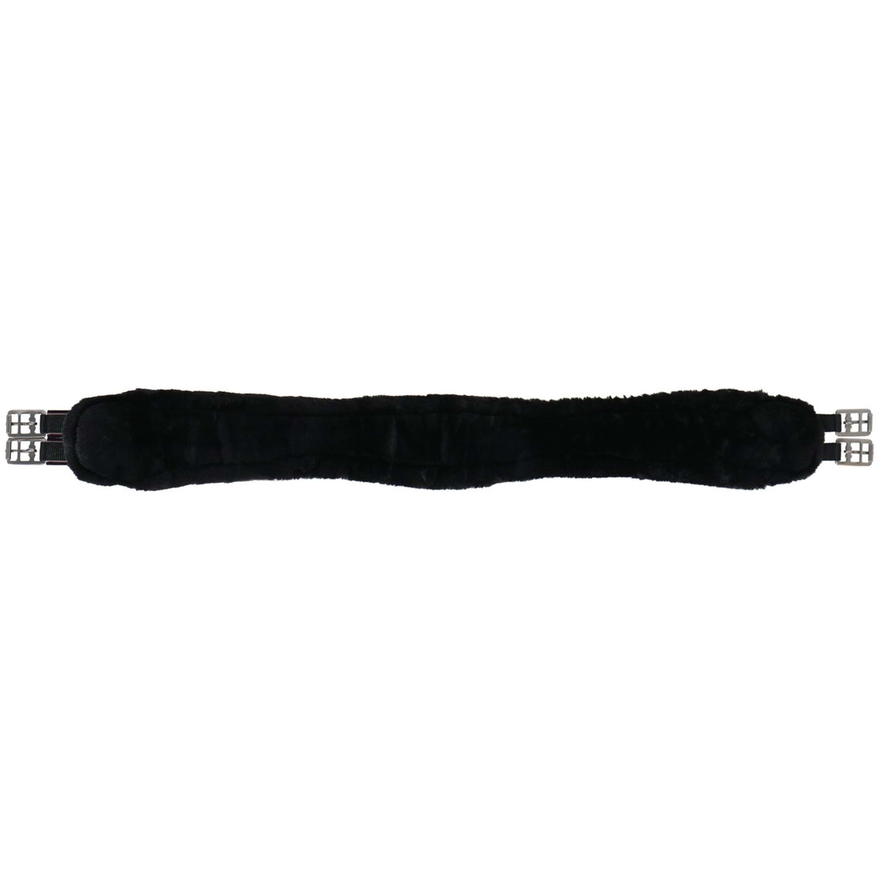 Covalliero Saddle Girth Faux Fur Long Black