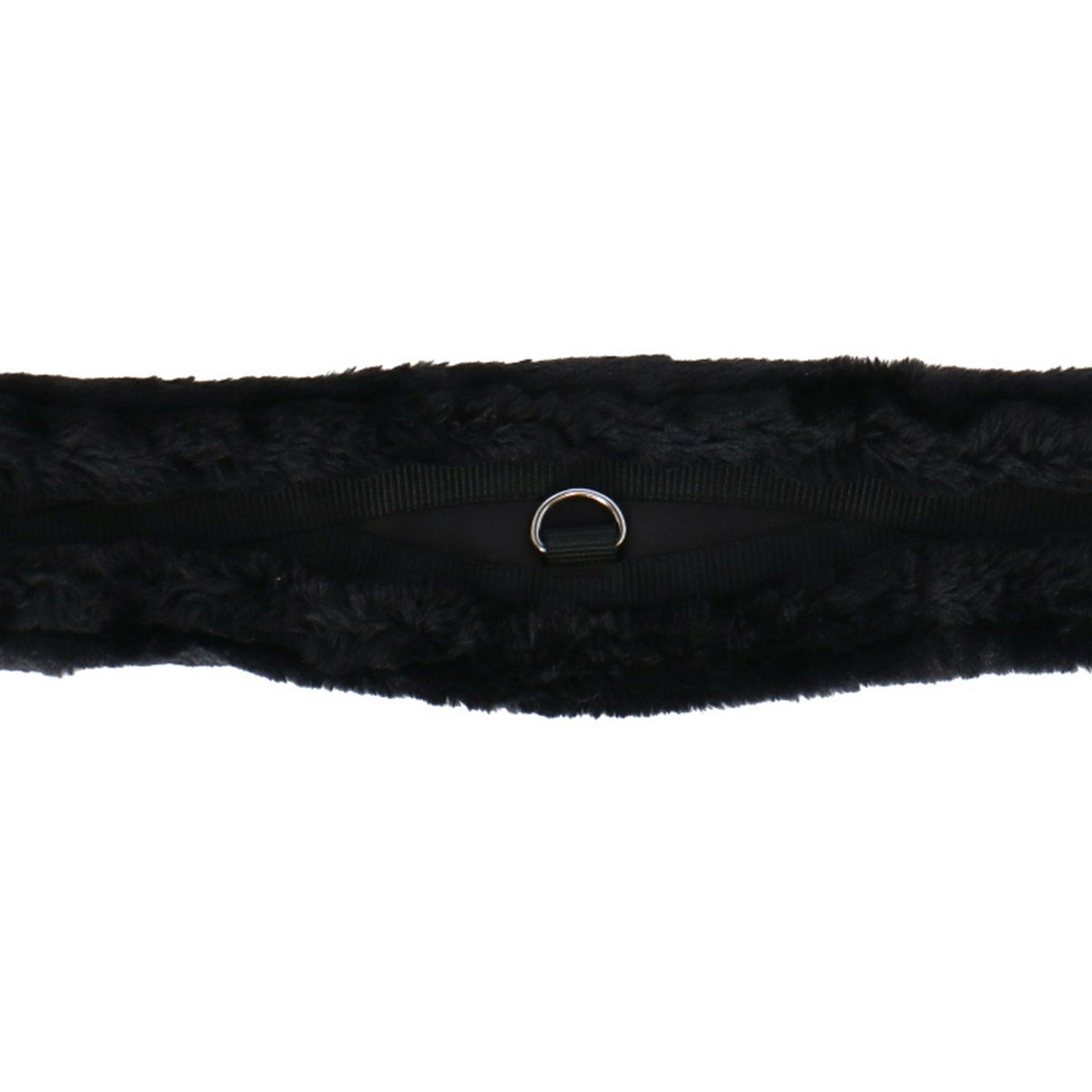 Covalliero Saddle Girth Faux Fur Long Black