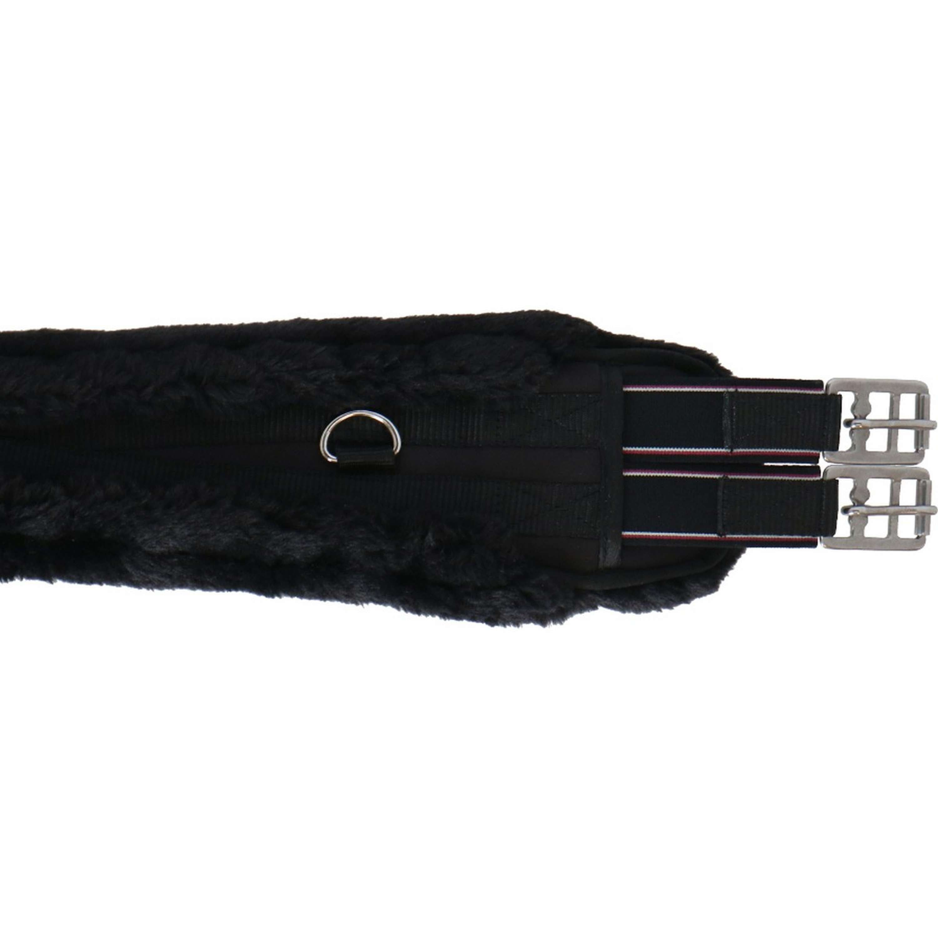 Covalliero Saddle Girth Faux Fur Long Black