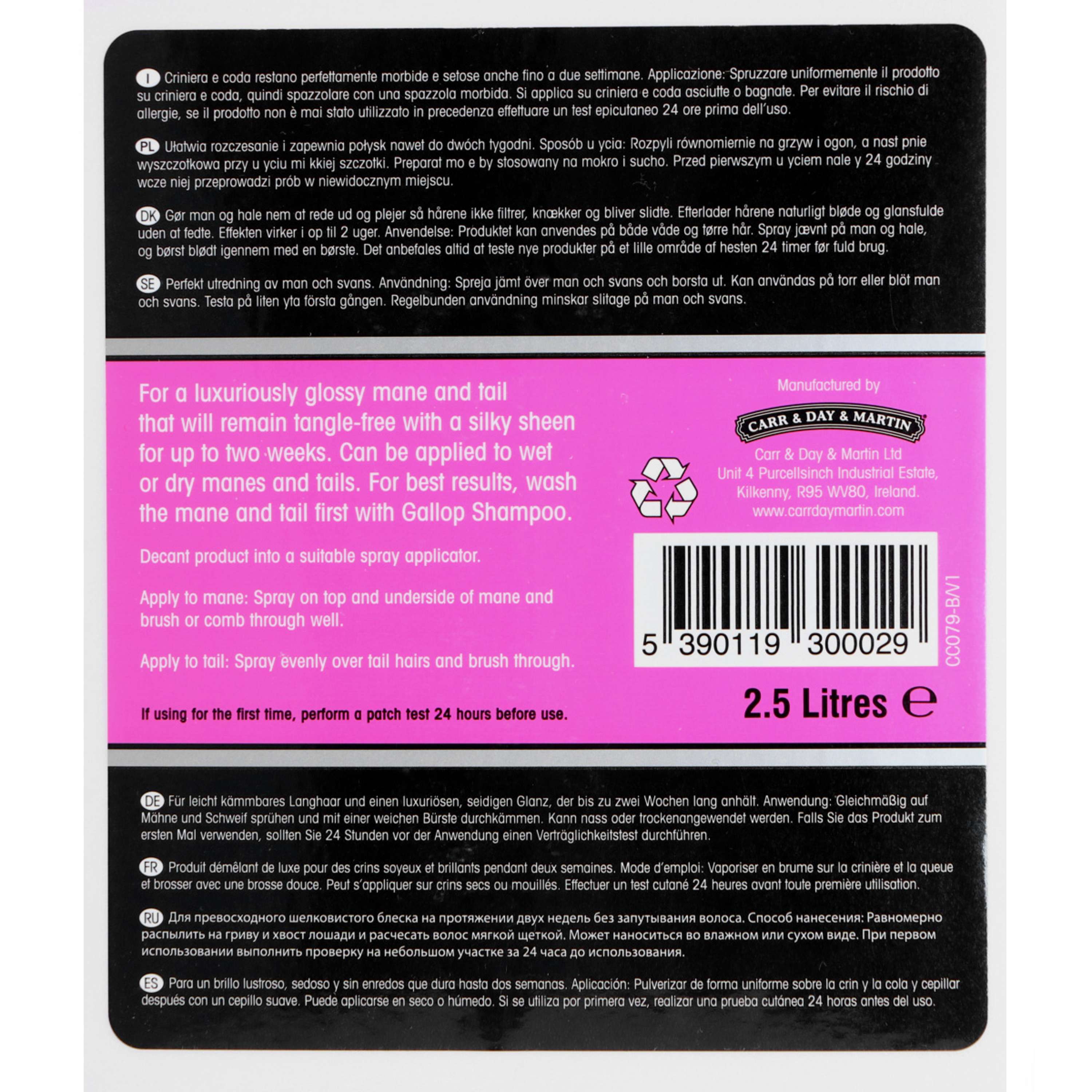 Carr & Day & Martin Mane/Tail Lotion Refill