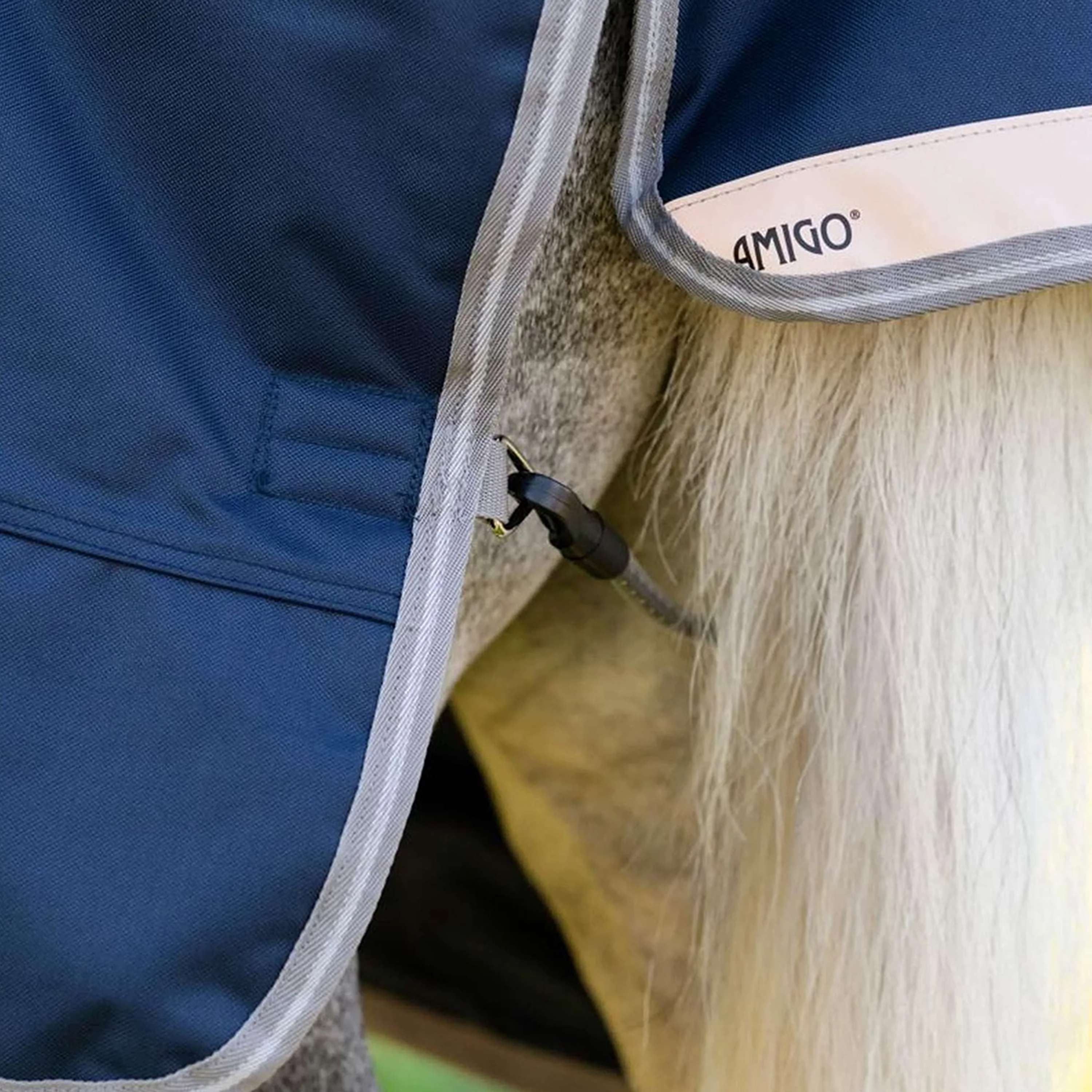 Amigo Turnout 1200D Plus Pony 0g Navy/Titanium Grey/Silver