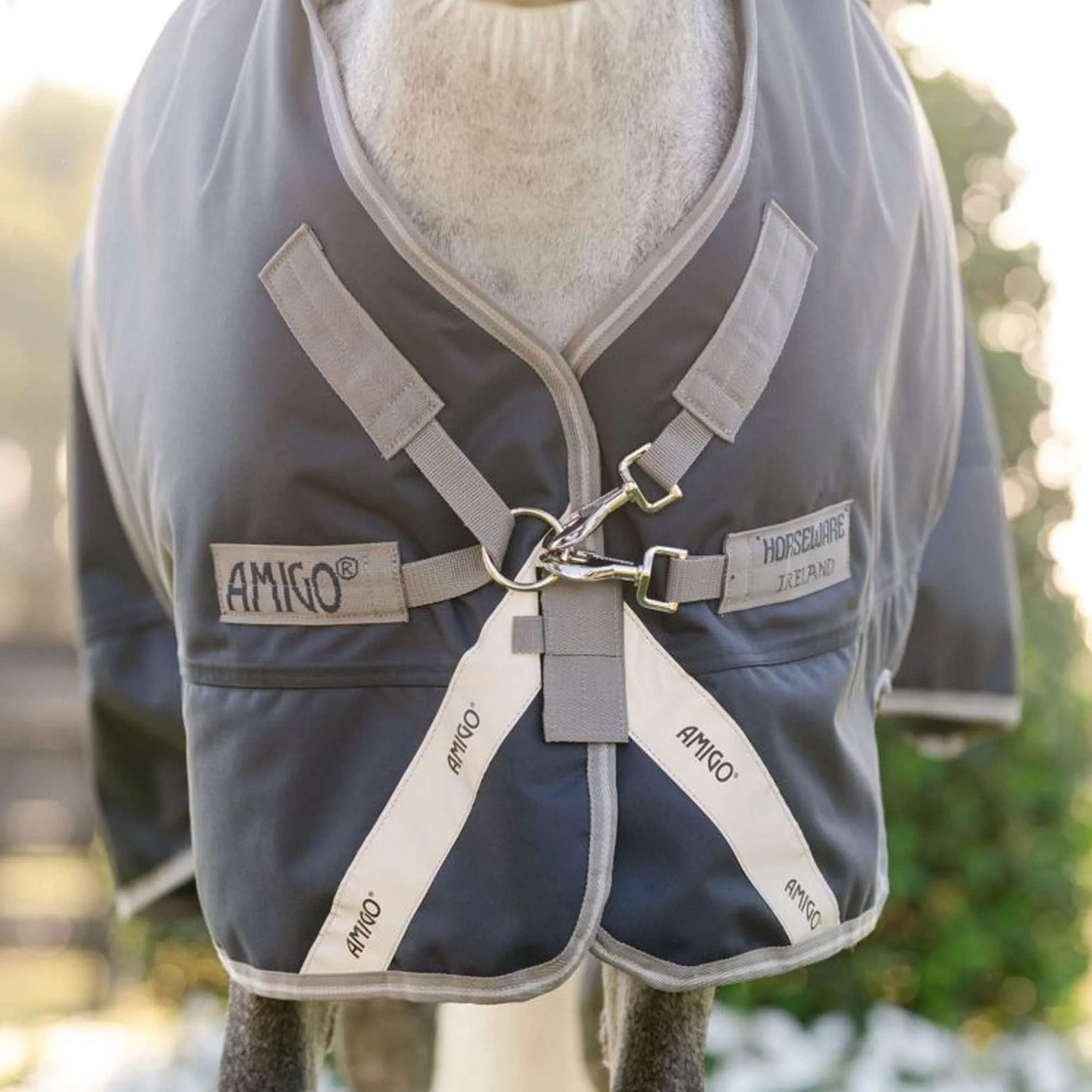 Amigo Turnout 1200D Plus Pony 50g Navy/Titanium Grey/Silver