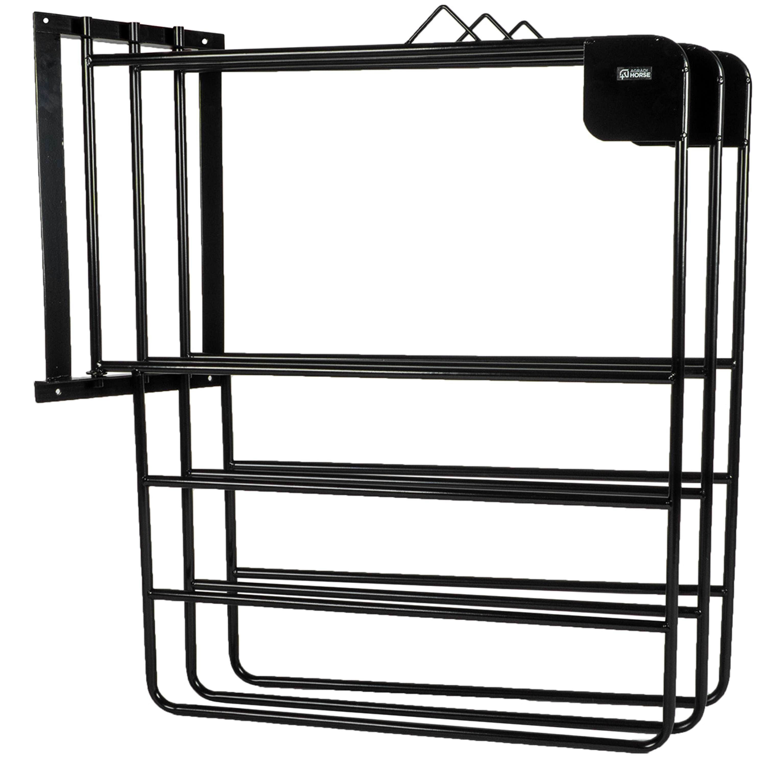 Agradi Horse Rug Rack for 3 Rugs Metal XH Black