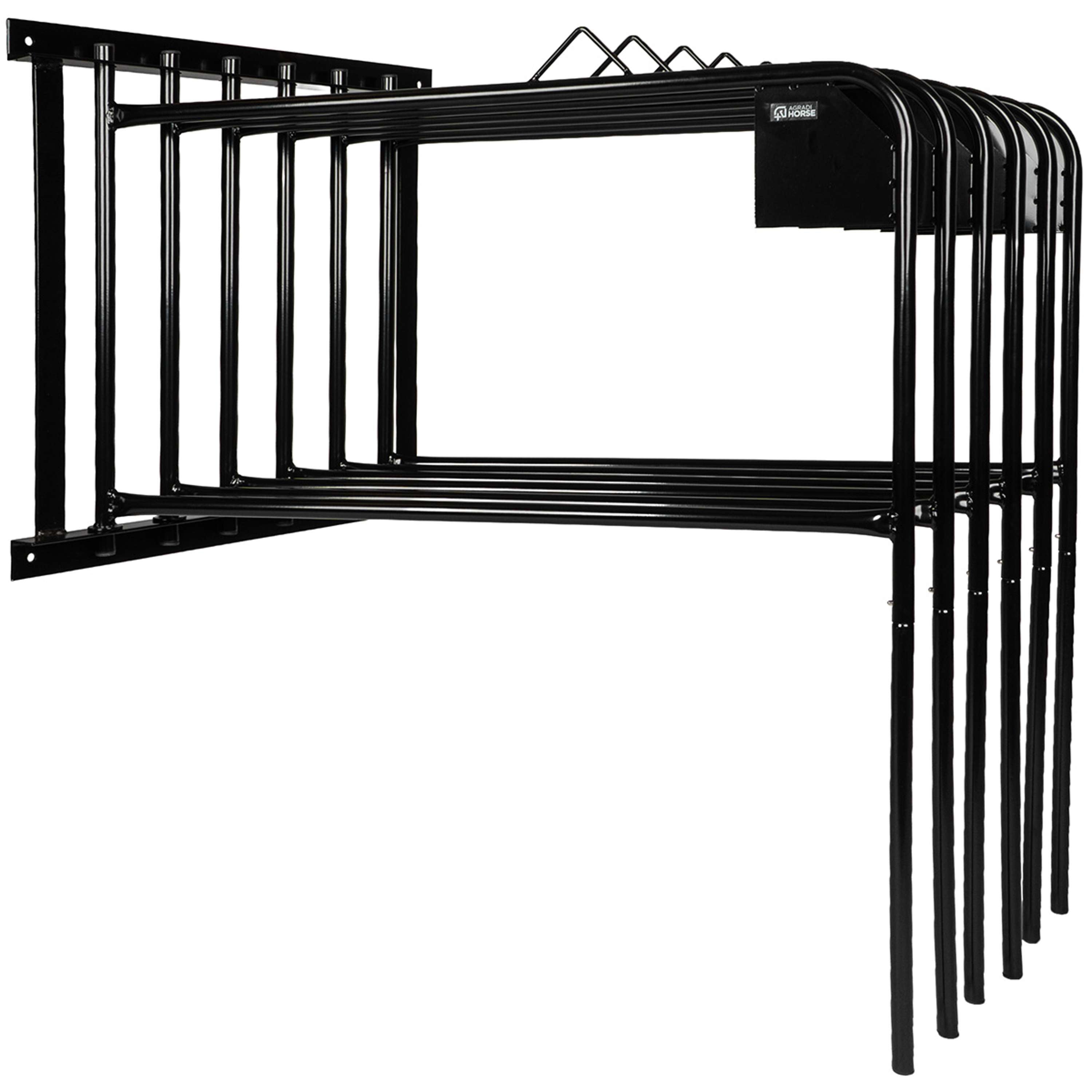 Agradi Horse Rug Rack for 6 Rugs Metal S Black