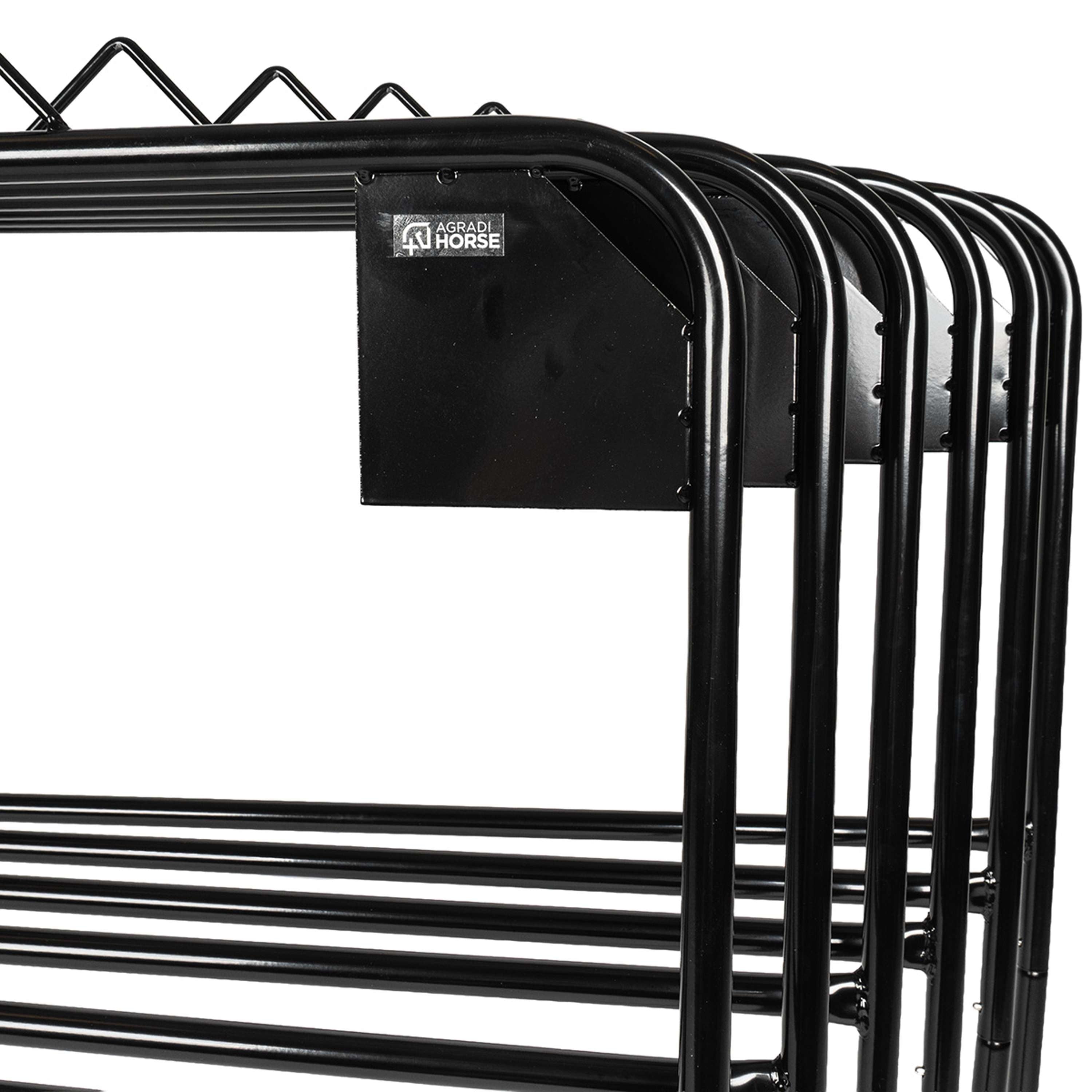 Agradi Horse Rug Rack for 6 Rugs Metal S Black