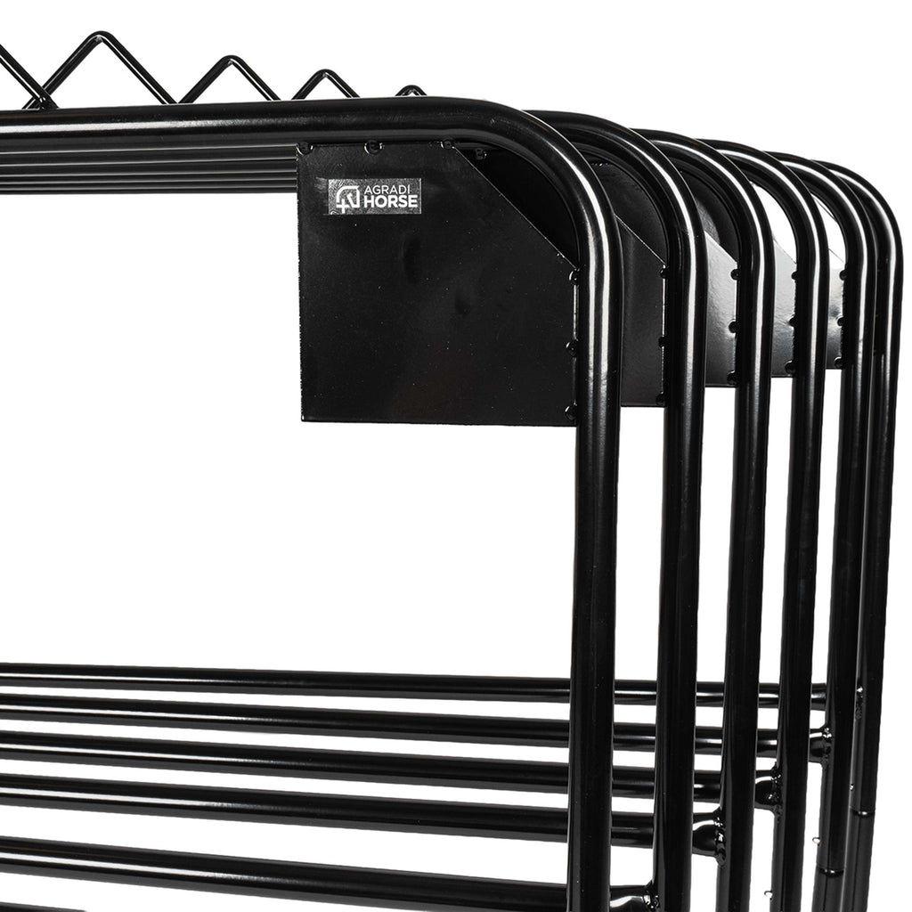 Agradi Horse Rug Rack for 6 Rugs Metal S Black