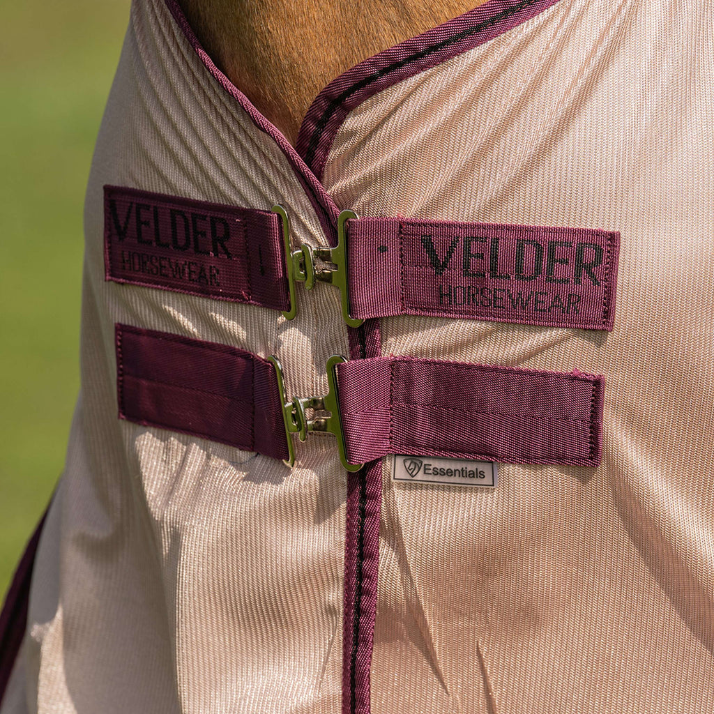 Velder Horsewear Essentials Fly Rug Mesh with a Hood Earth Grey