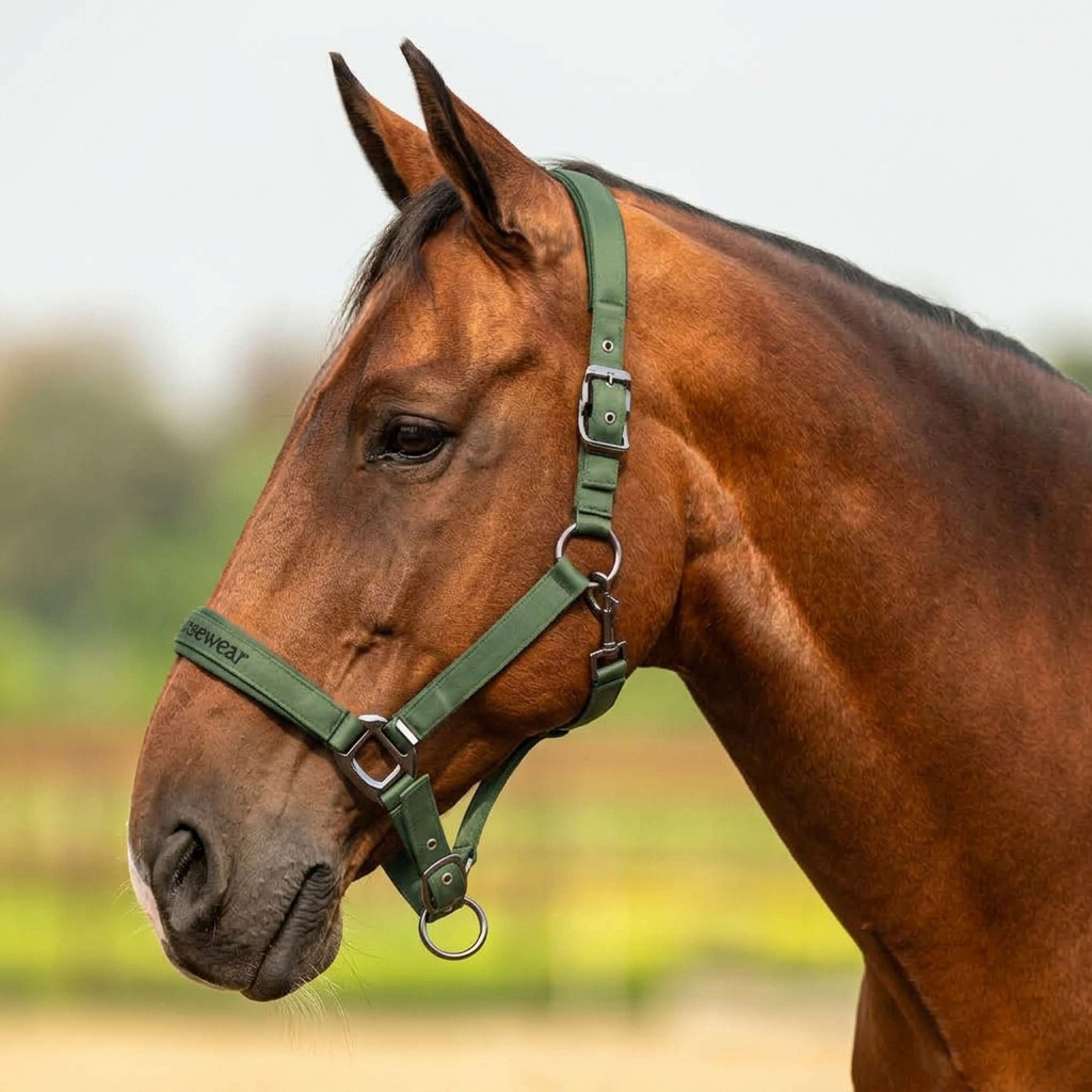 Velder Horsewear Premium Halter Satin Glow Olive Mist