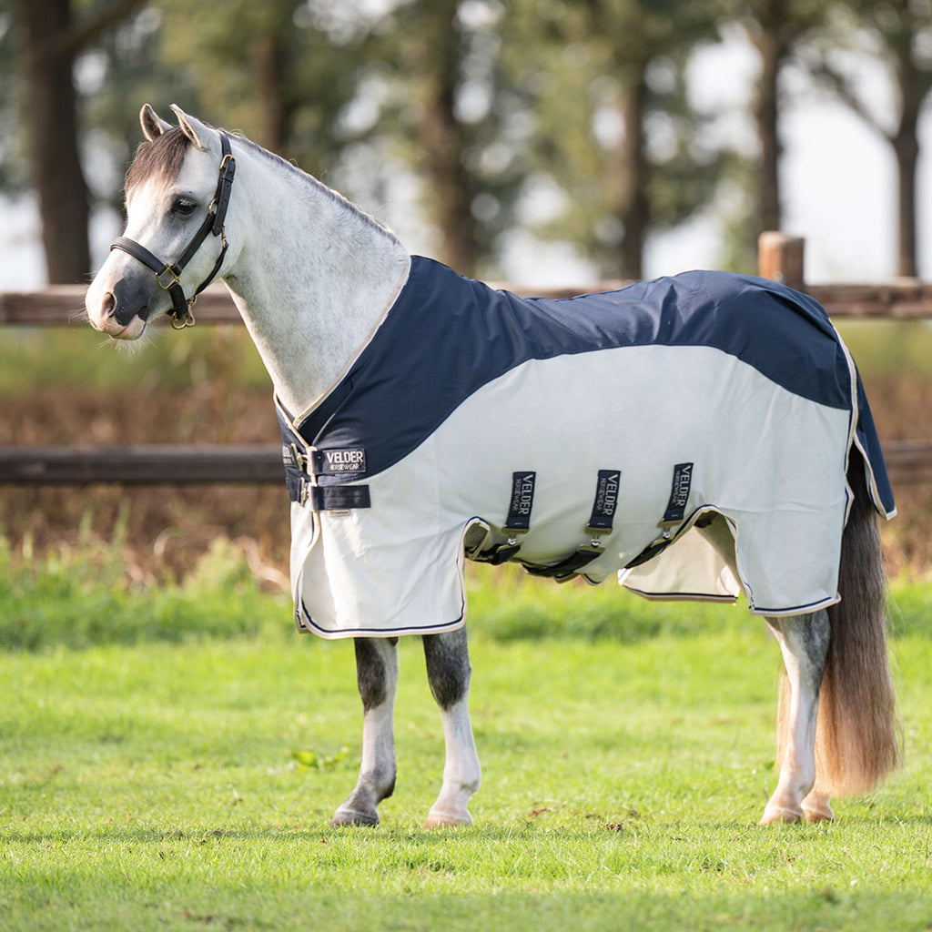 Velder Horsewear Premium Fly Rug Waterproof-Top Navy/Pearl Silver