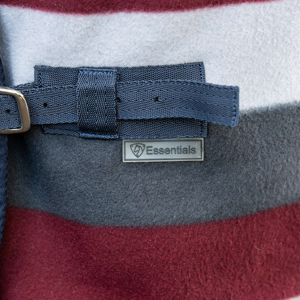 Velder Horsewear Essentials Fleece Rug Polar Stripes Grey/Bordeaux