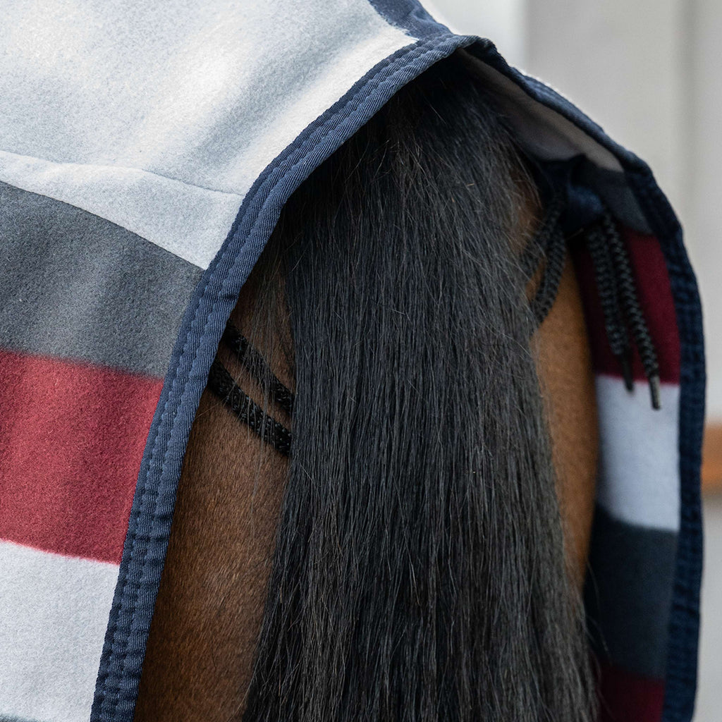 Velder Horsewear Essentials Fleece Rug Polar Stripes Grey/Bordeaux