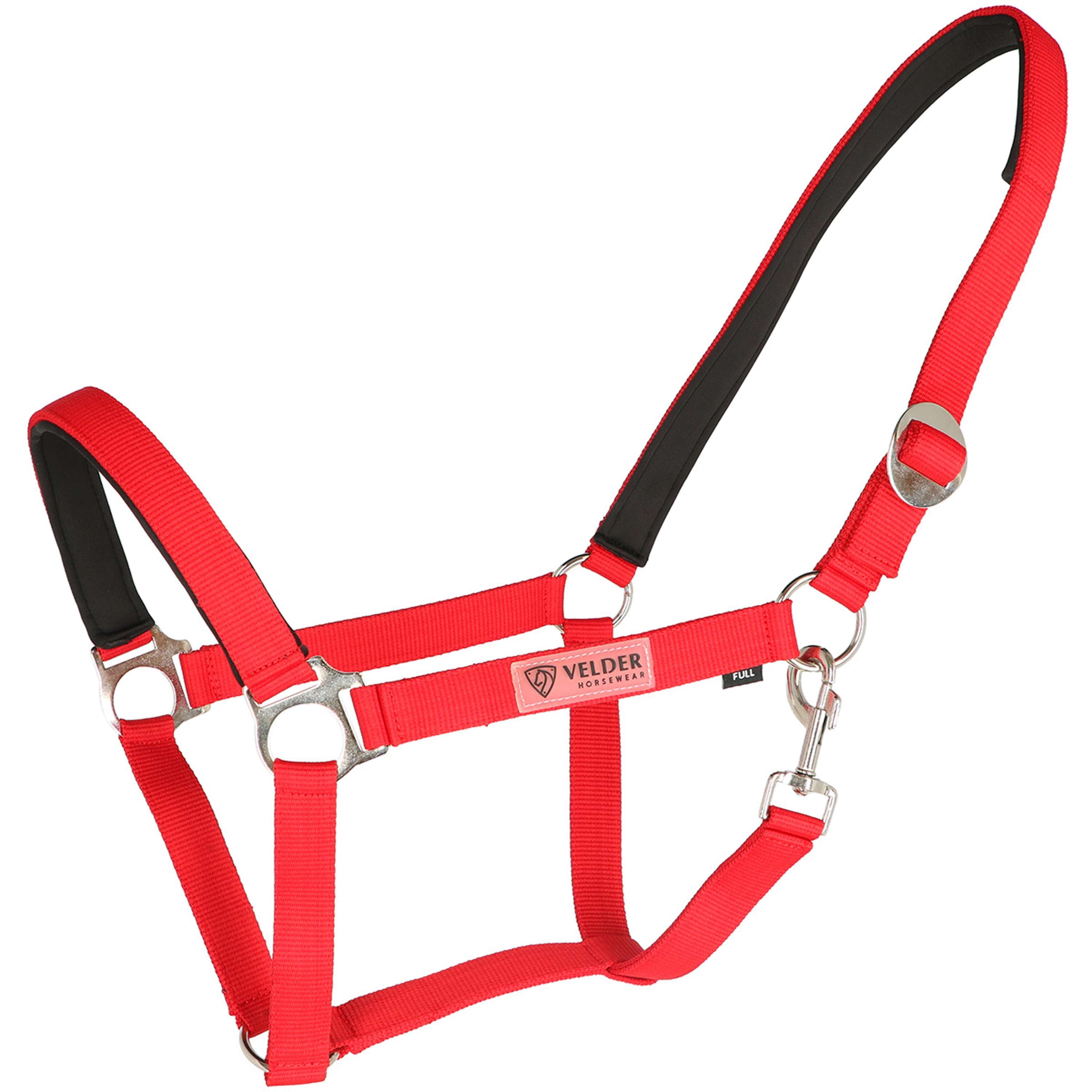 Velder Horsewear Essentials Halter Basic Padded High Risk Red