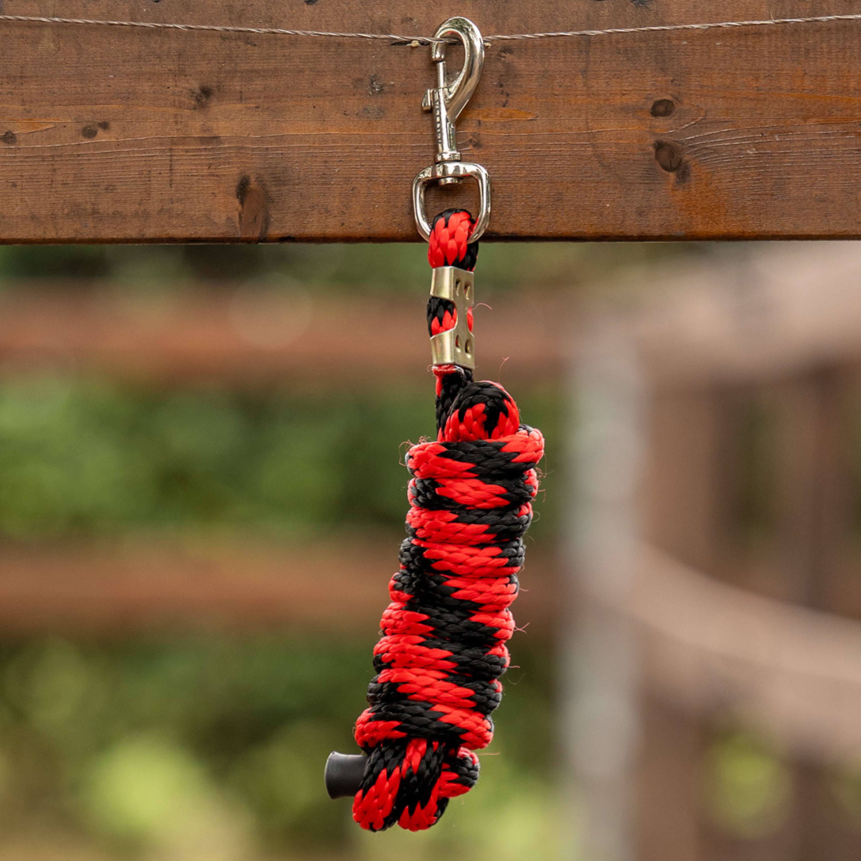 Velder Horsewear Lead Rope Colorful Stripe Red/Black