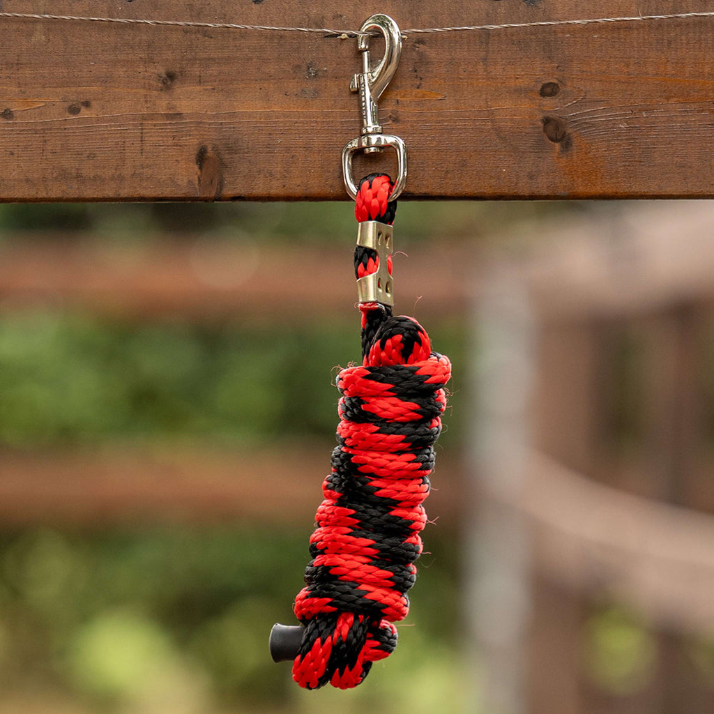 Velder Horsewear Lead Rope Colorful Stripe Red/Black