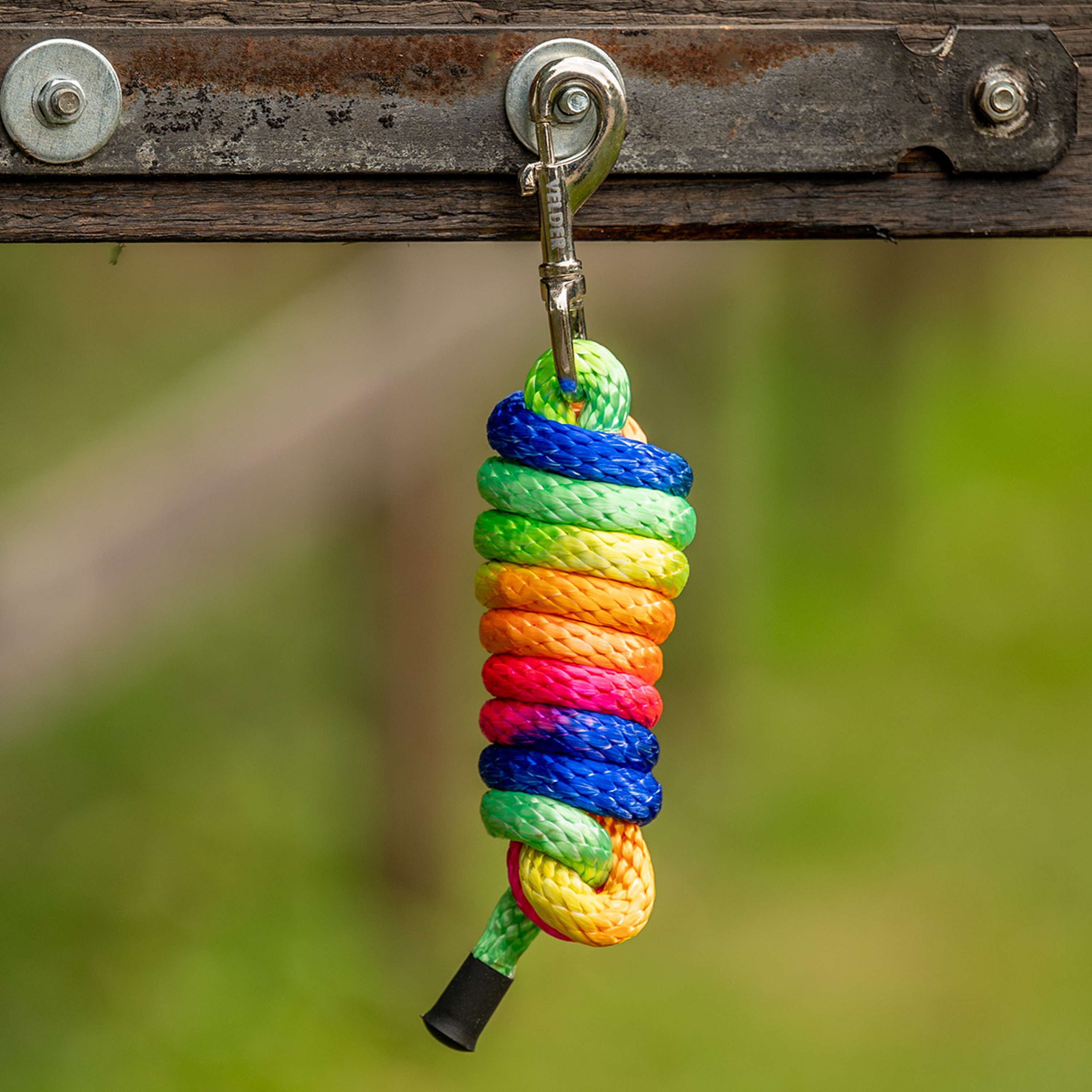 Velder Horsewear Lead Rope Colorful Stripe Rainbow Pastel