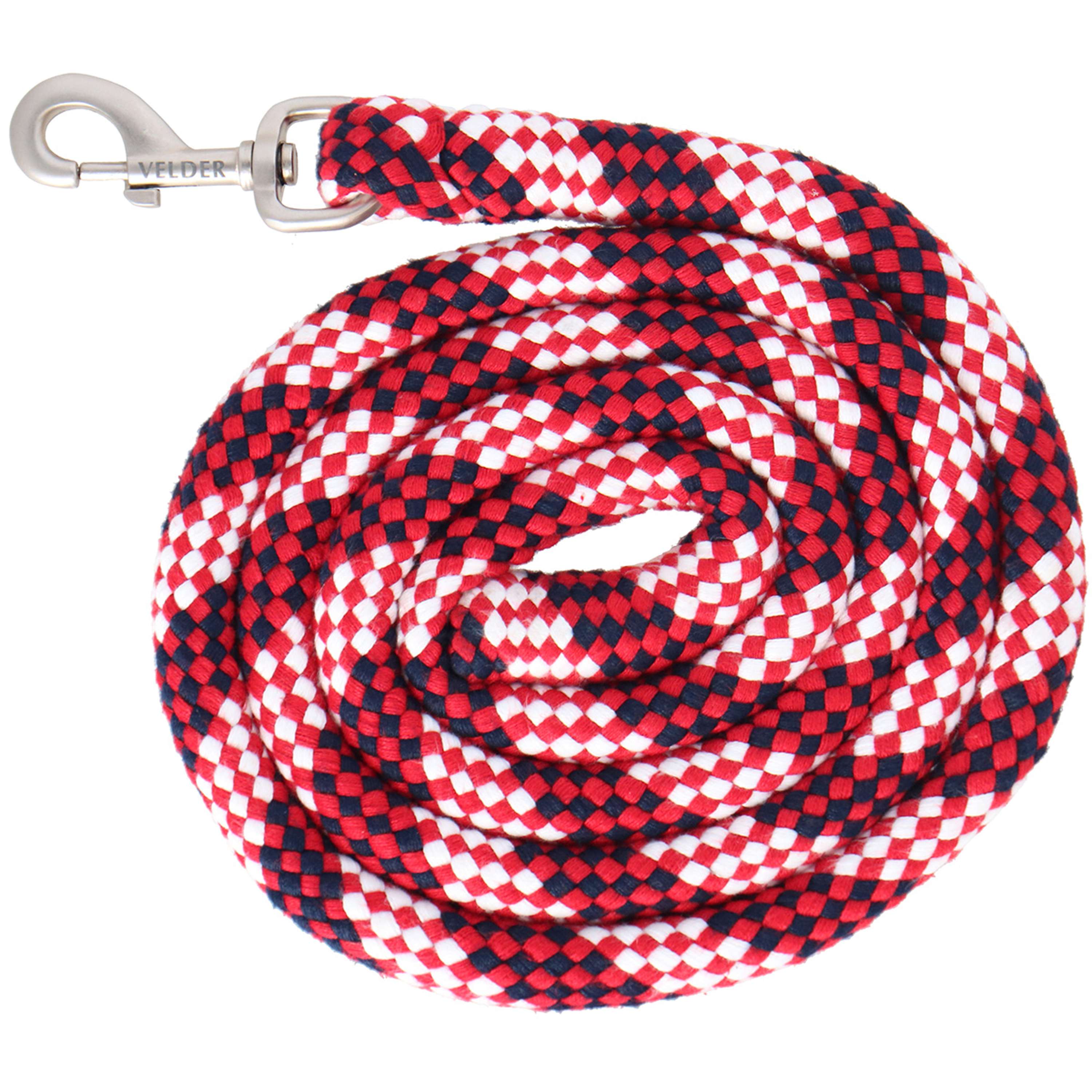 Velder Horsewear Lead Rope Soft Grip Red/White/Navy