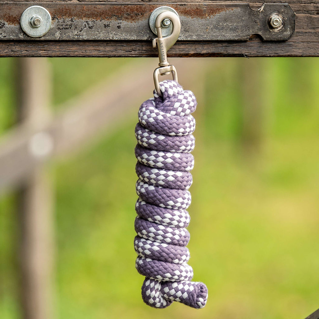 Velder Horsewear Lead Rope Soft Grip Purple Sage