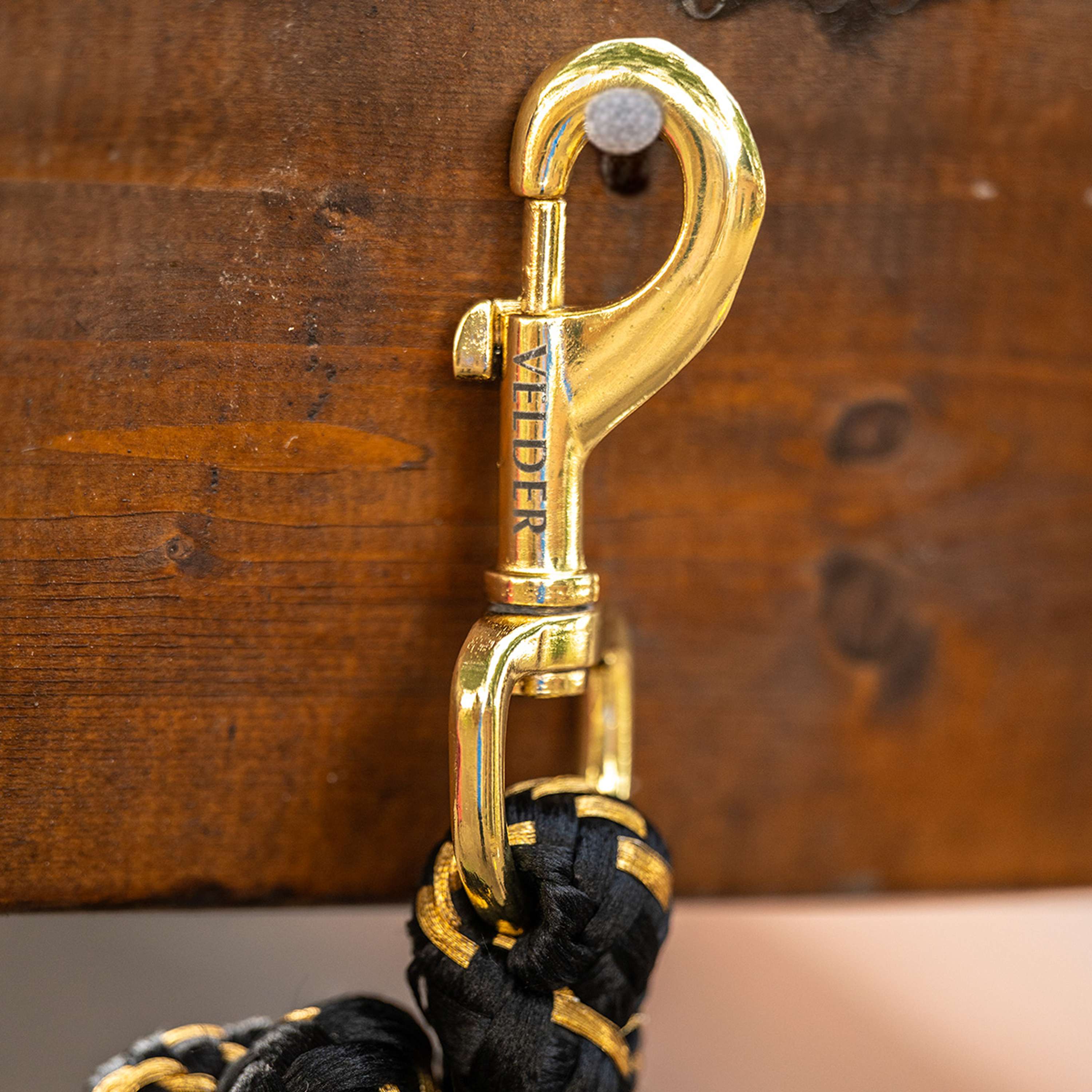 Velder Horsewear Lead Rope Gold Black
