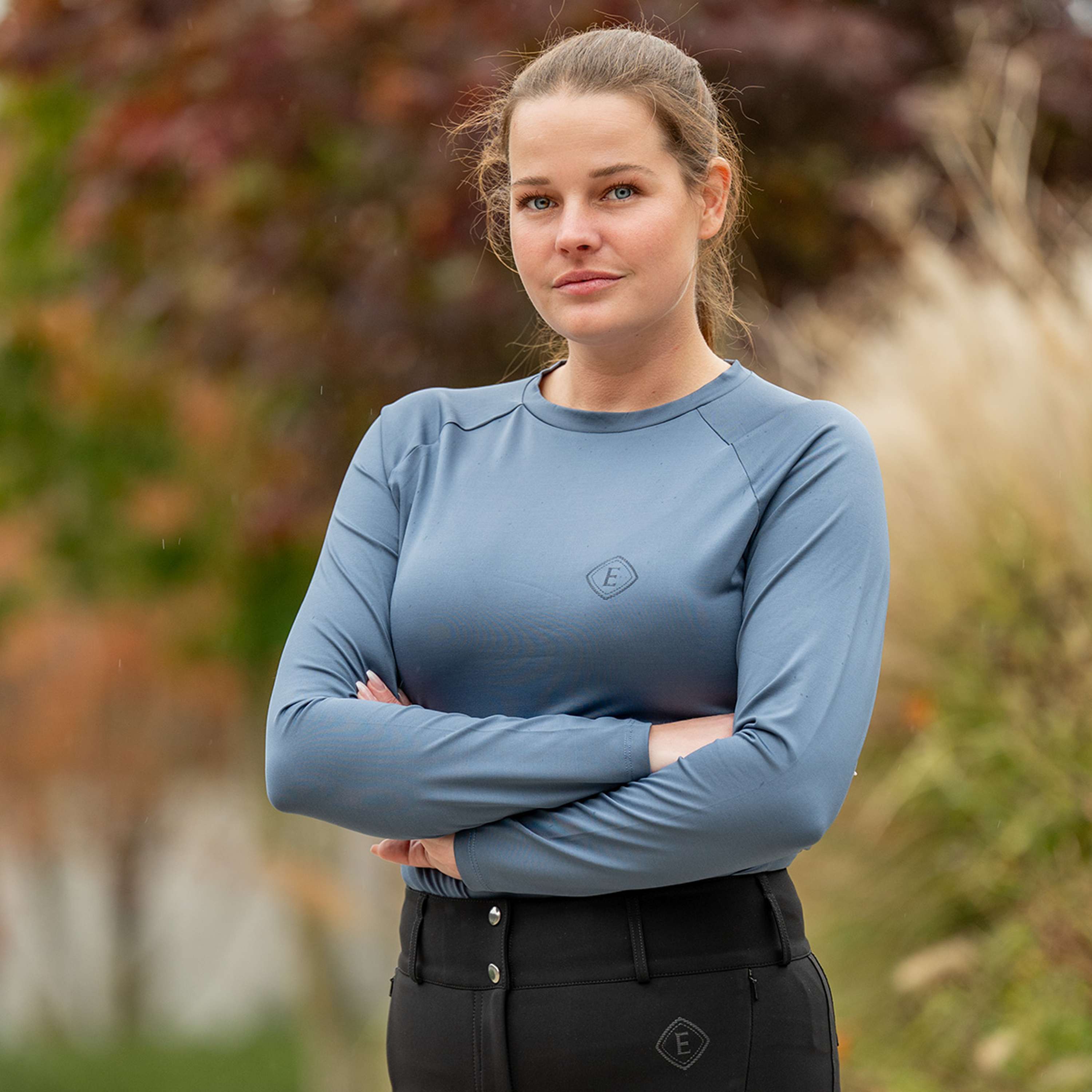 Elvera Equestrian Performance Shirt EELunara Dove Blue