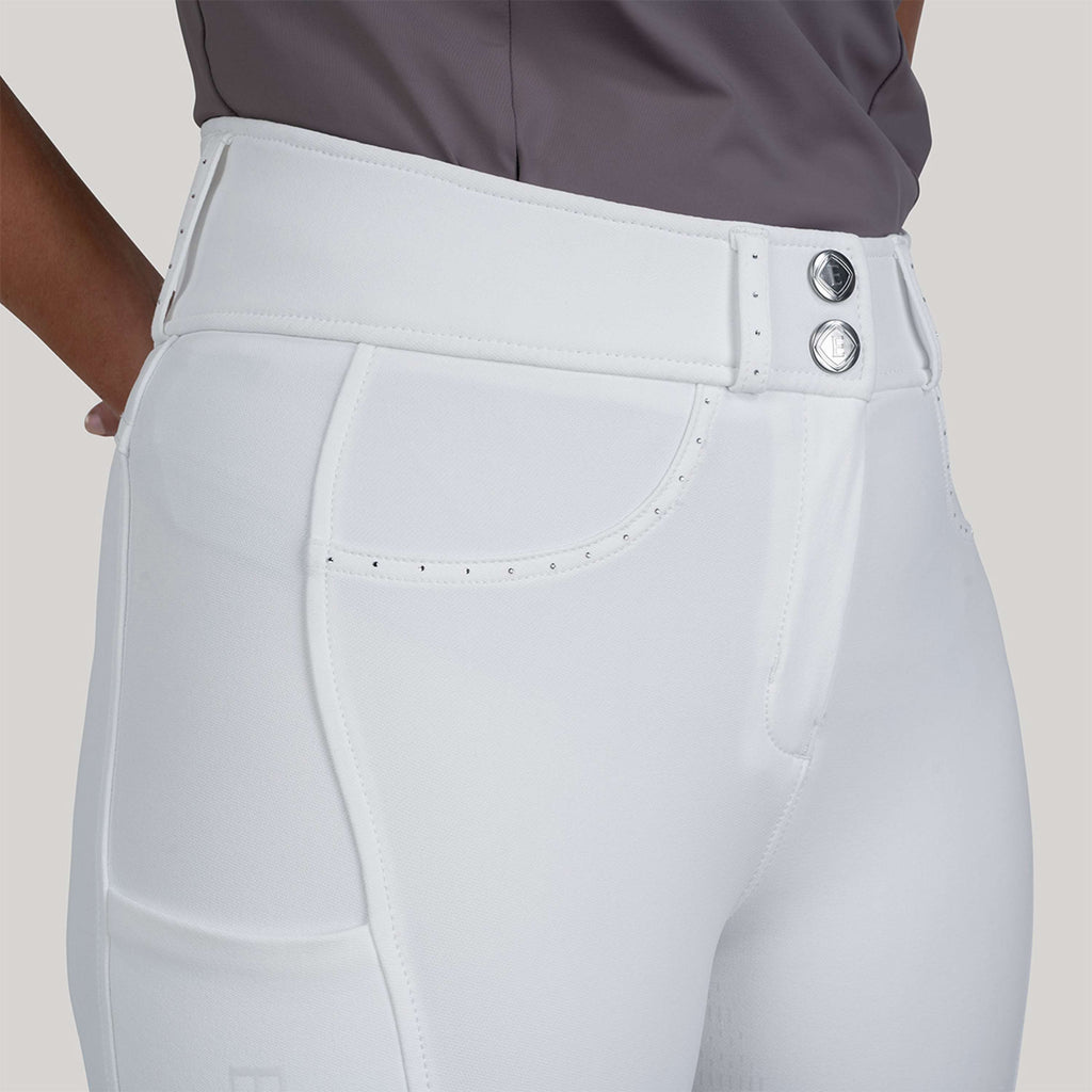 Elvera Equestrian Breeches Performance Bling White
