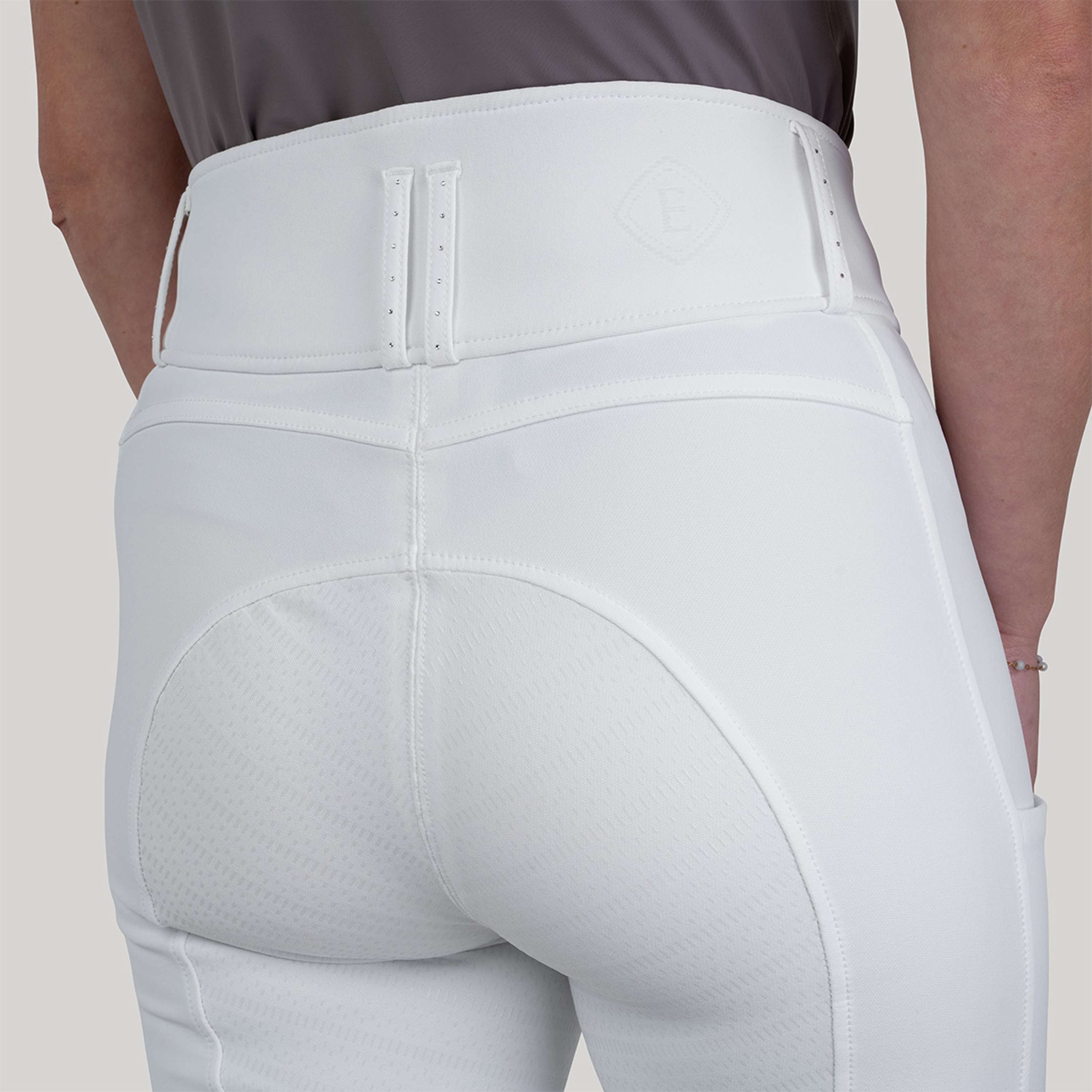 Elvera Equestrian Breeches Performance Bling White