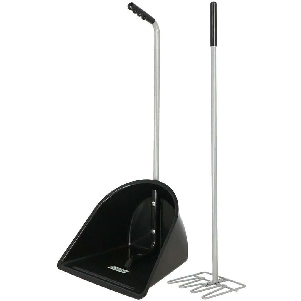 Agradi Horse Durable Strong Poop Scoop Complete Black
