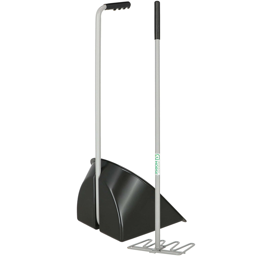 Agradi Horse Durable Strong Poop Scoop Complete Black