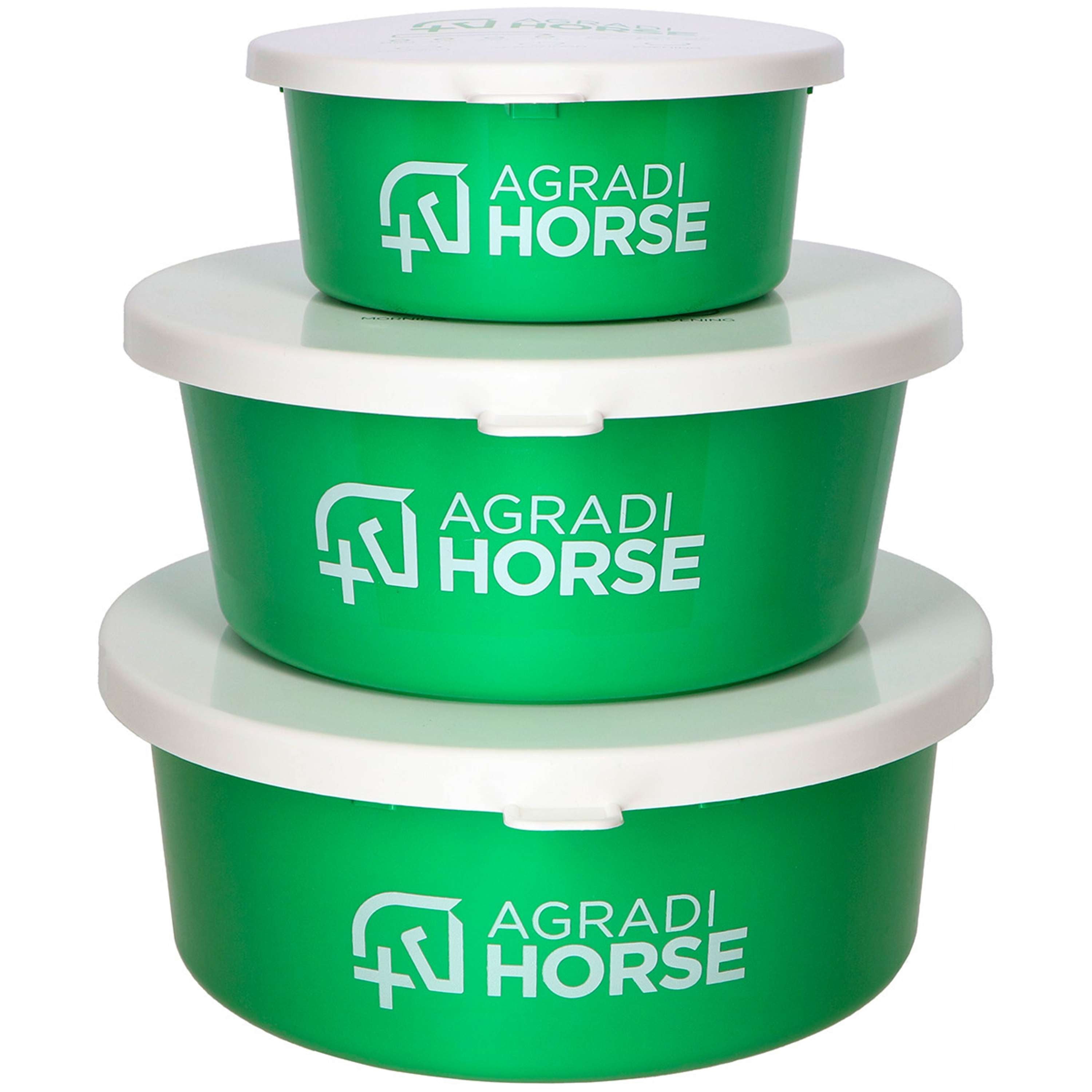 Agradi Horse Muesli Bowl with Lid Green