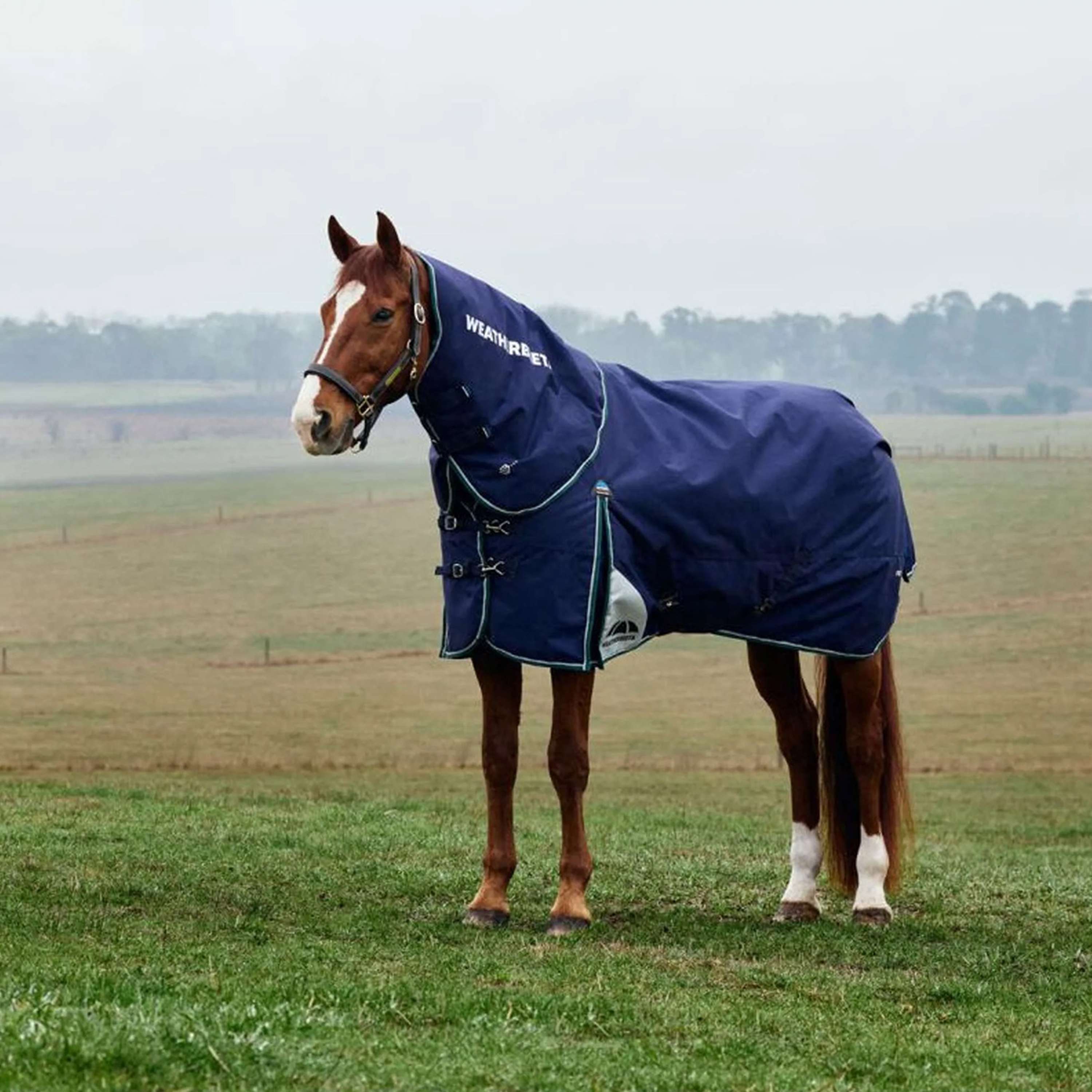 WeatherBeeta ComFiTec Plus Dynamic Turnout Detach-A-Neck 100g Navy/Forest Green